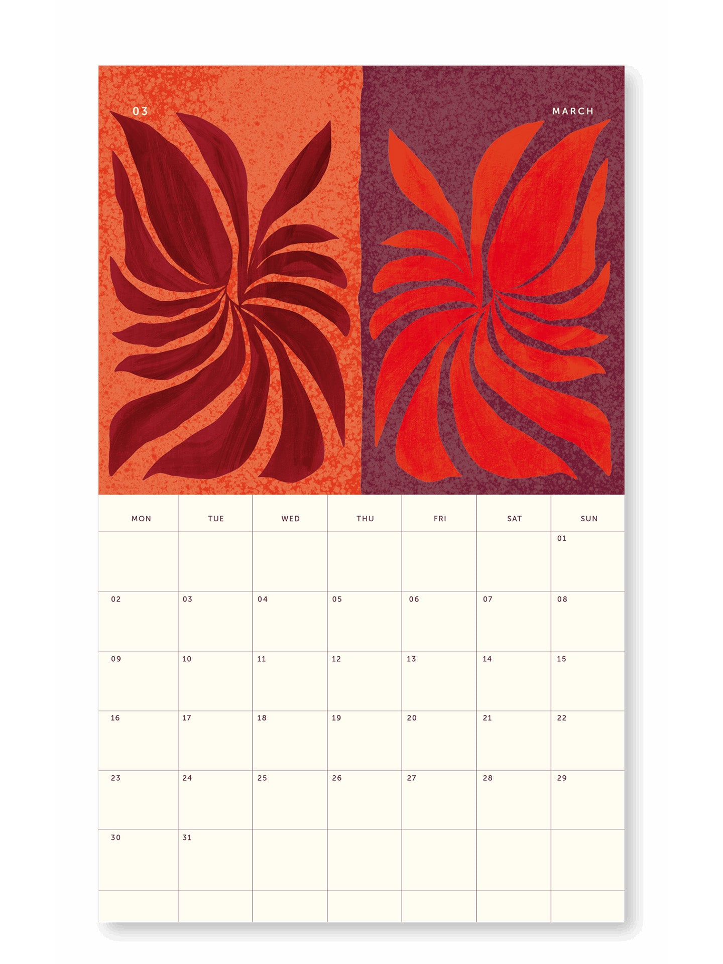 Calendar 2026, Arty