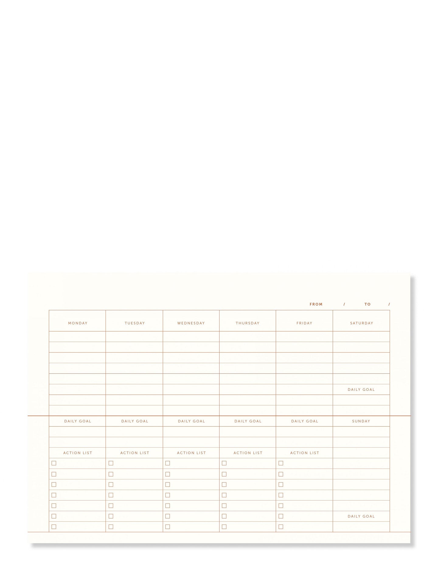 Linen Deskplanner, beige