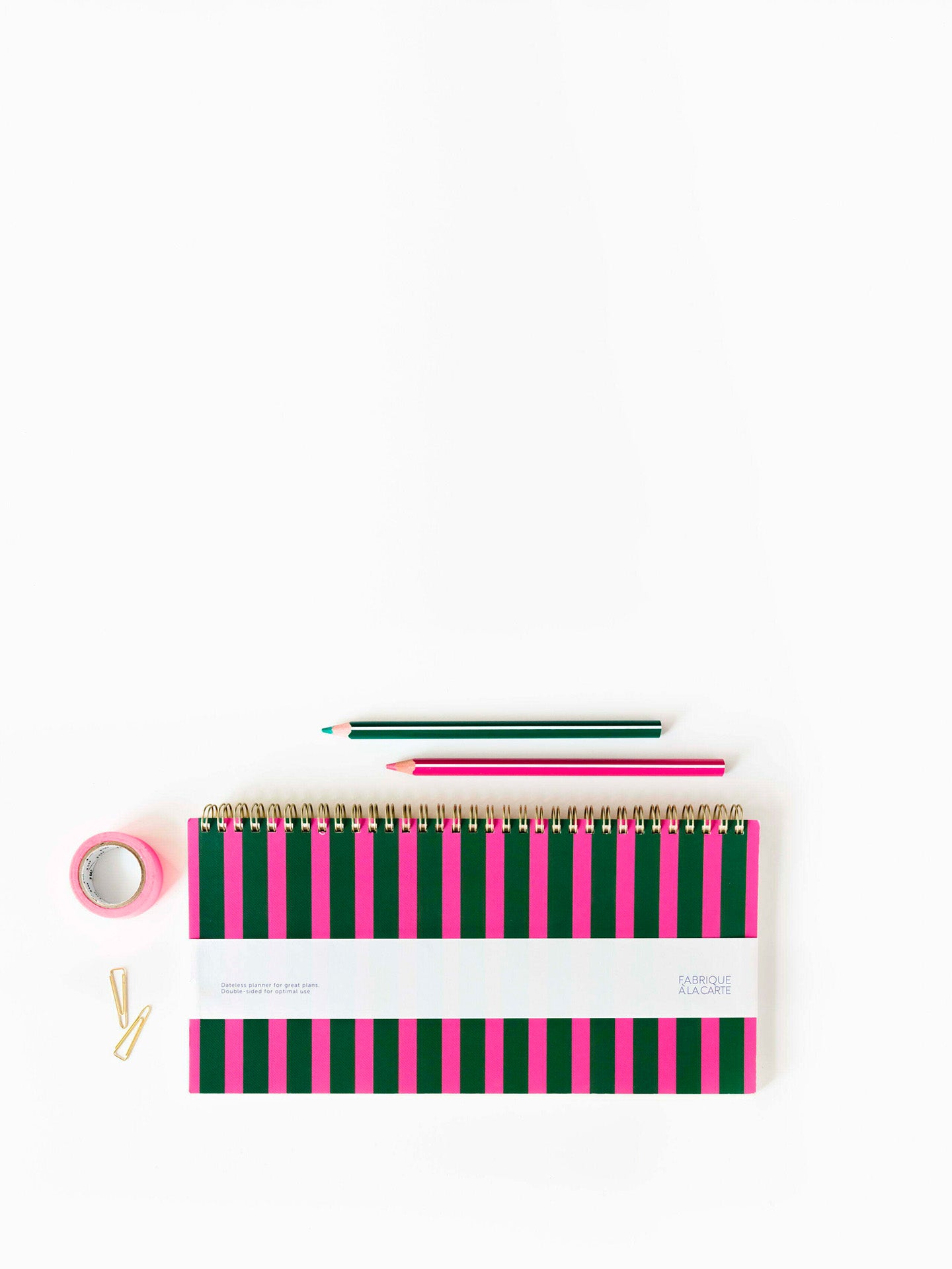 Fabrique Stripes Deskplanner, pink