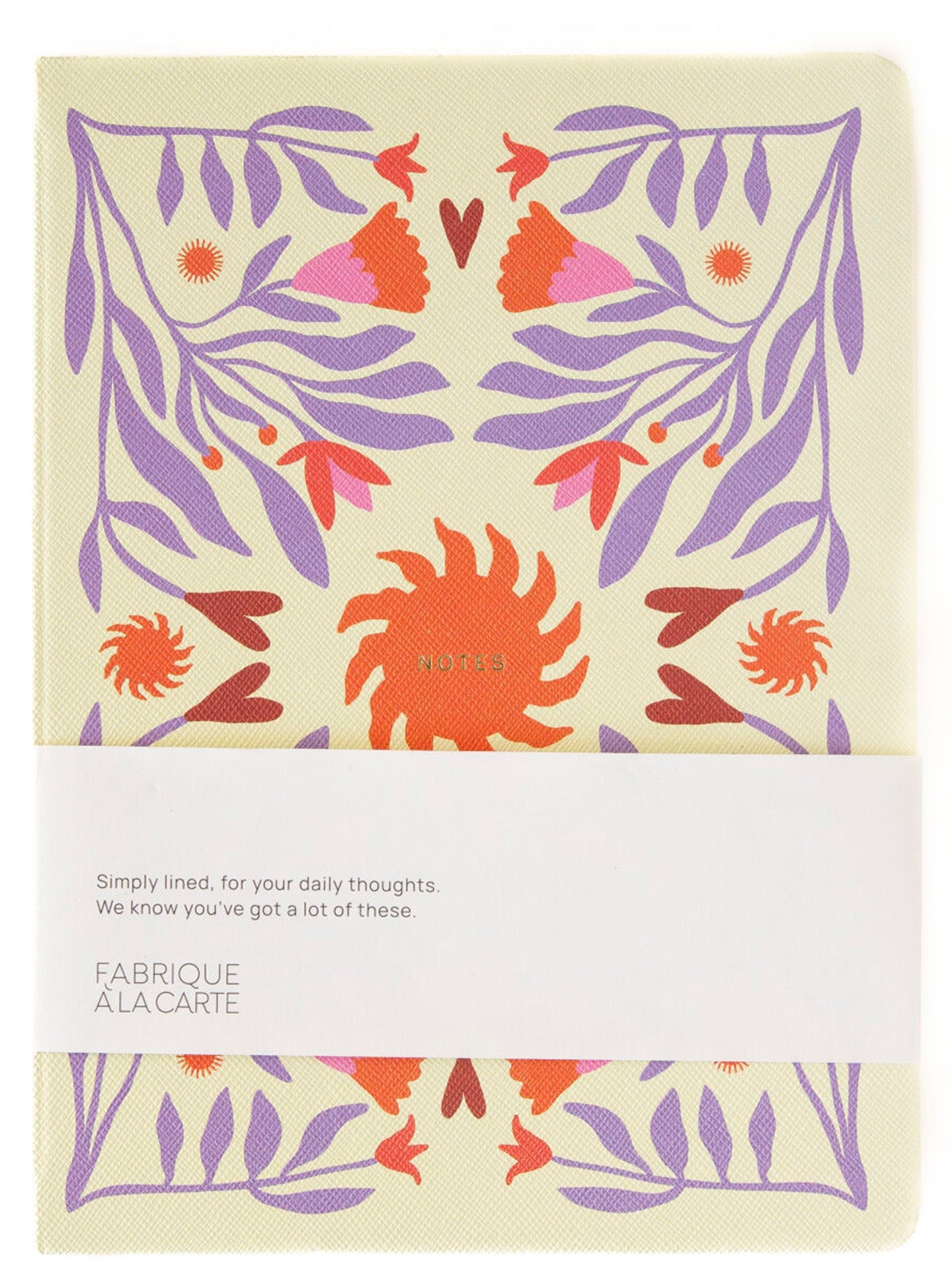 Fabrique sun notebook, Beige and lavender