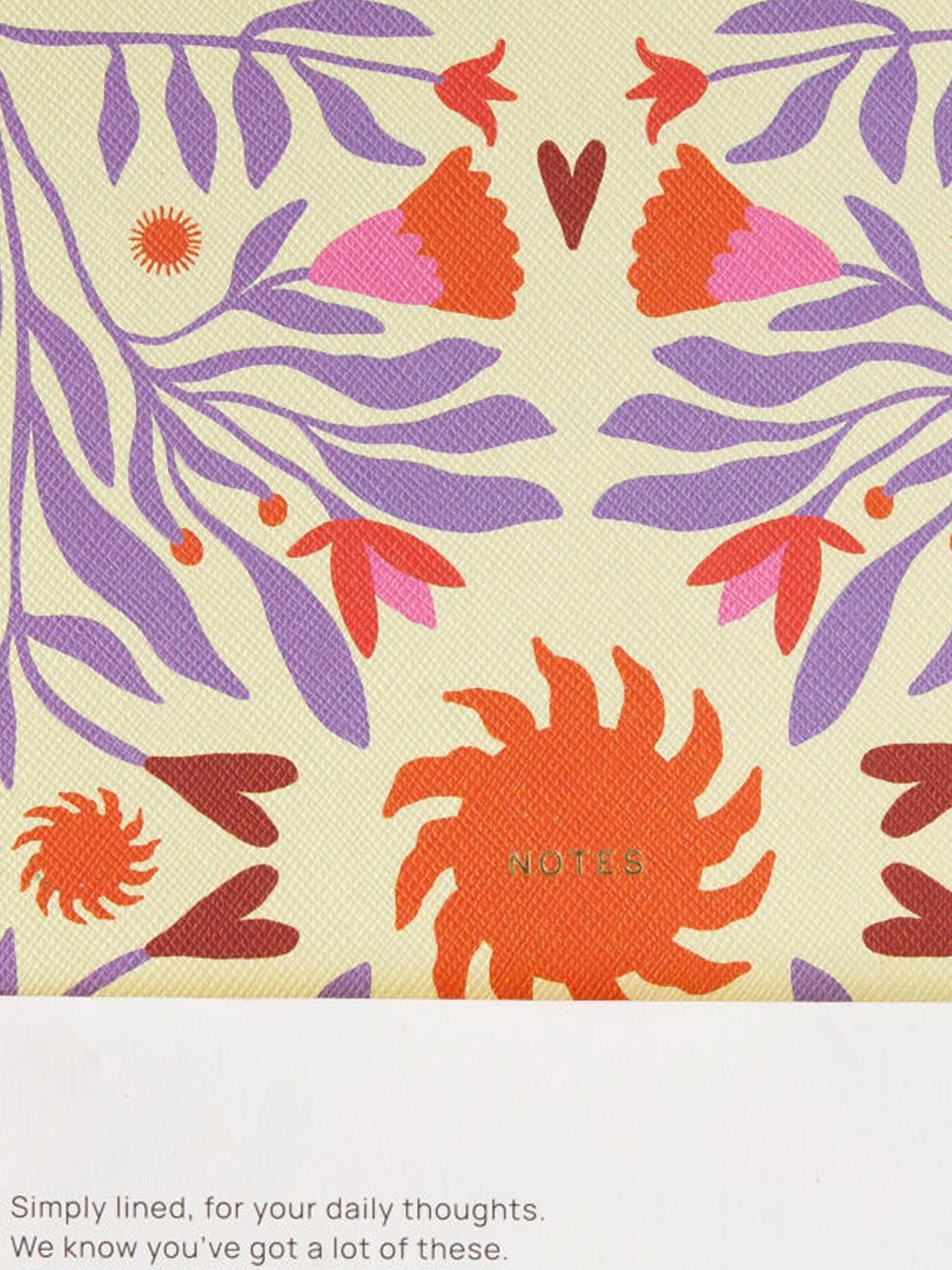 Fabrique sun notebook, Beige and lavender