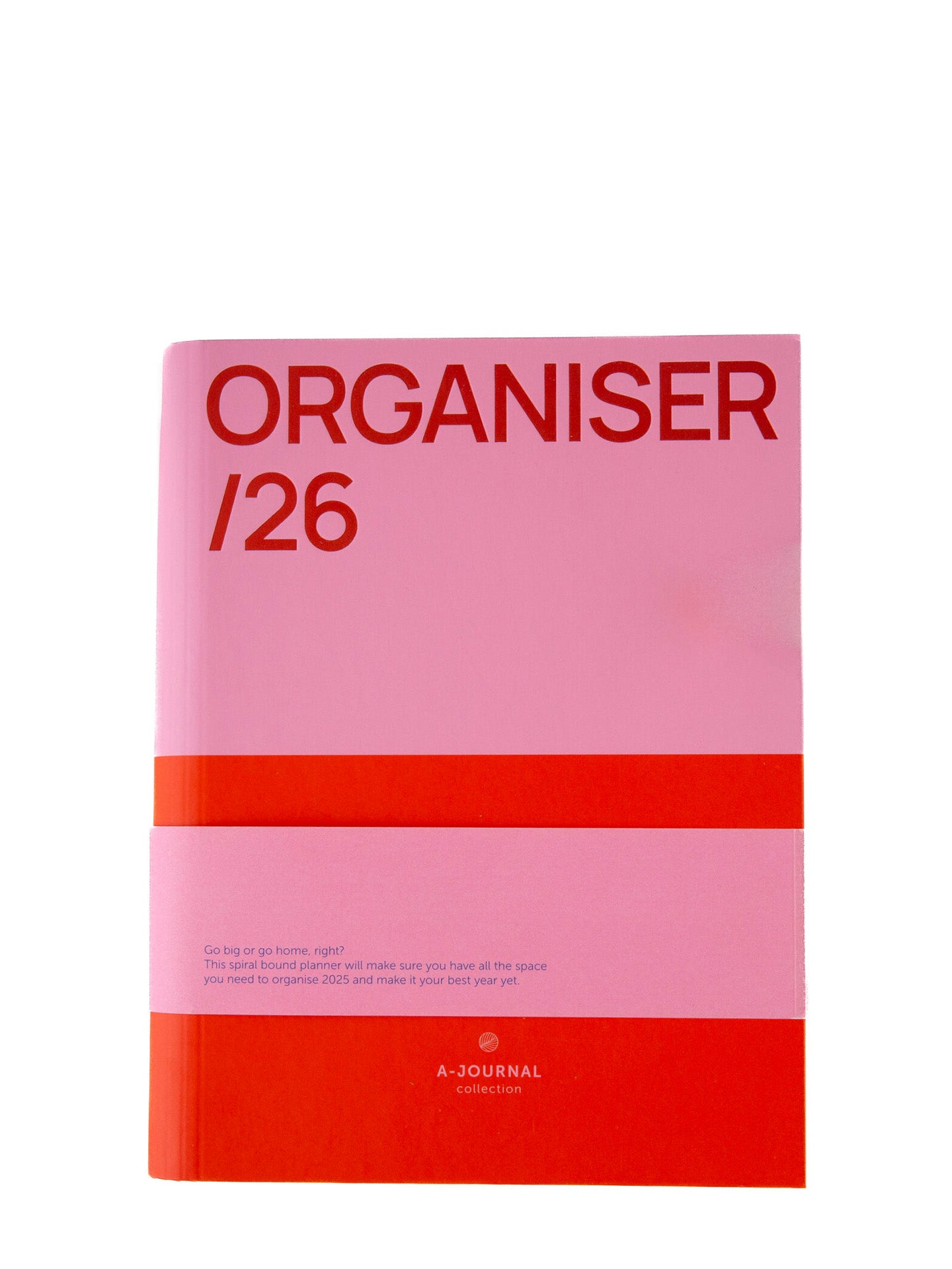 Spiral Organiser 2026, Pink and red