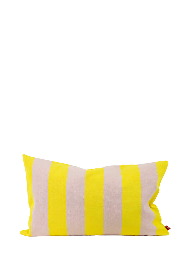 Carla small cushion cover, yellow-light pink stripes (30x50cm)