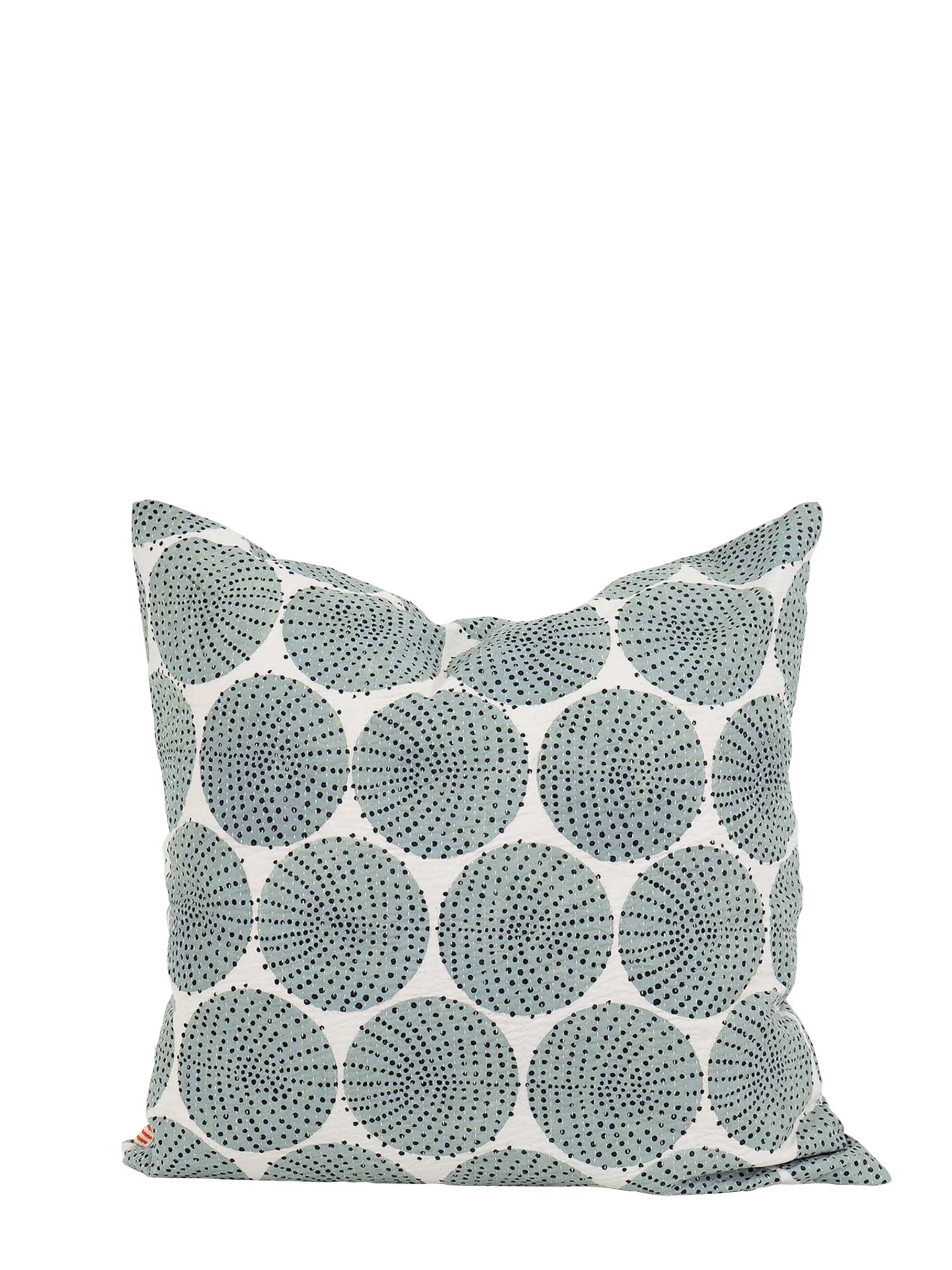 Dots-in-dot cushion cover 50x50, mint green/black