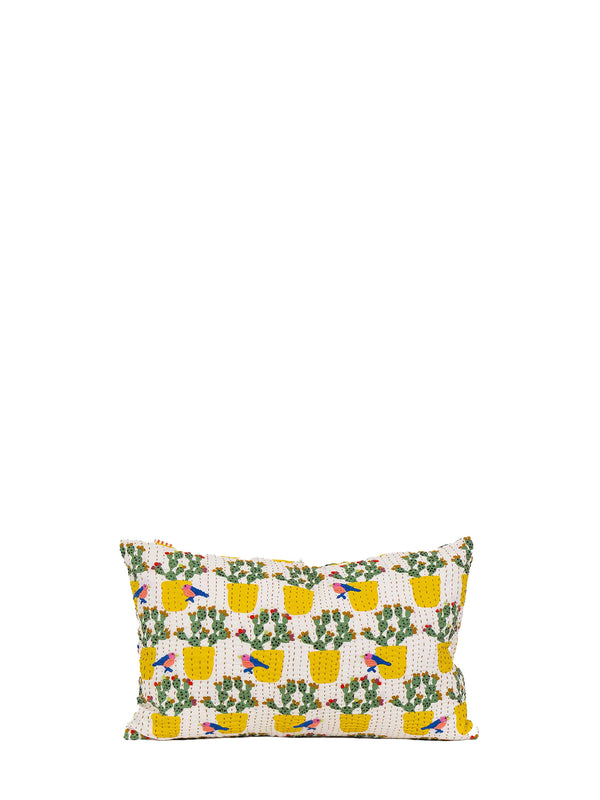 Fig cactus cushion cover (30x50cm), green