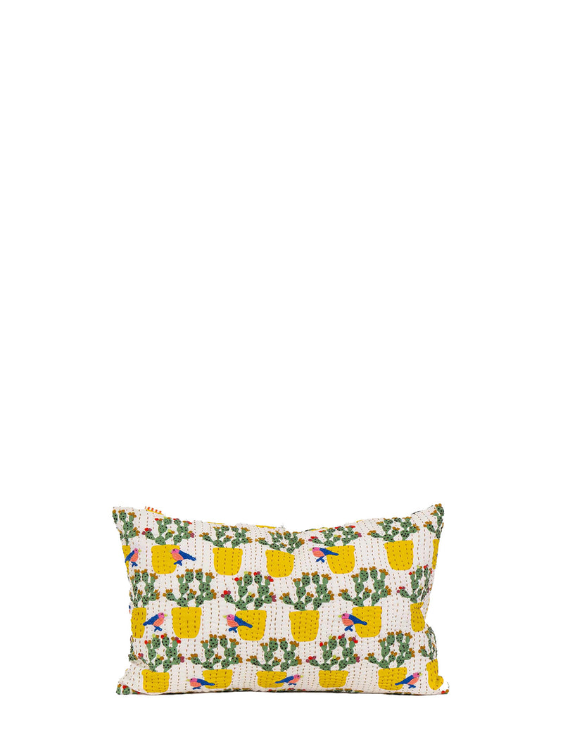 Fig cactus cushion cover (30x50cm), green