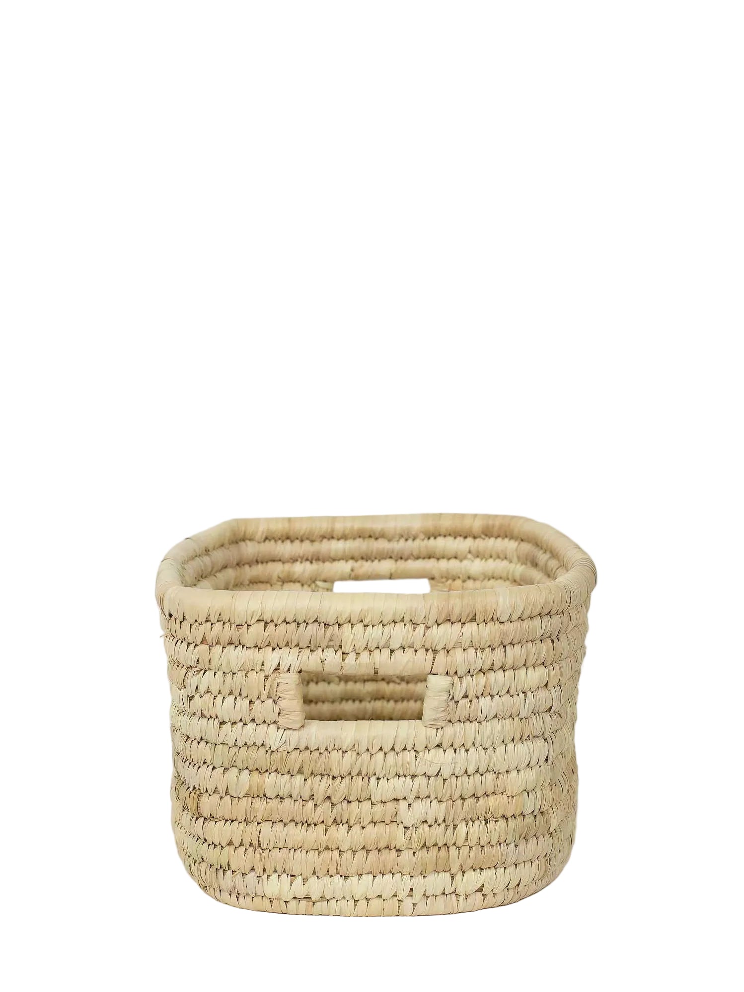 Woven basket on a white background