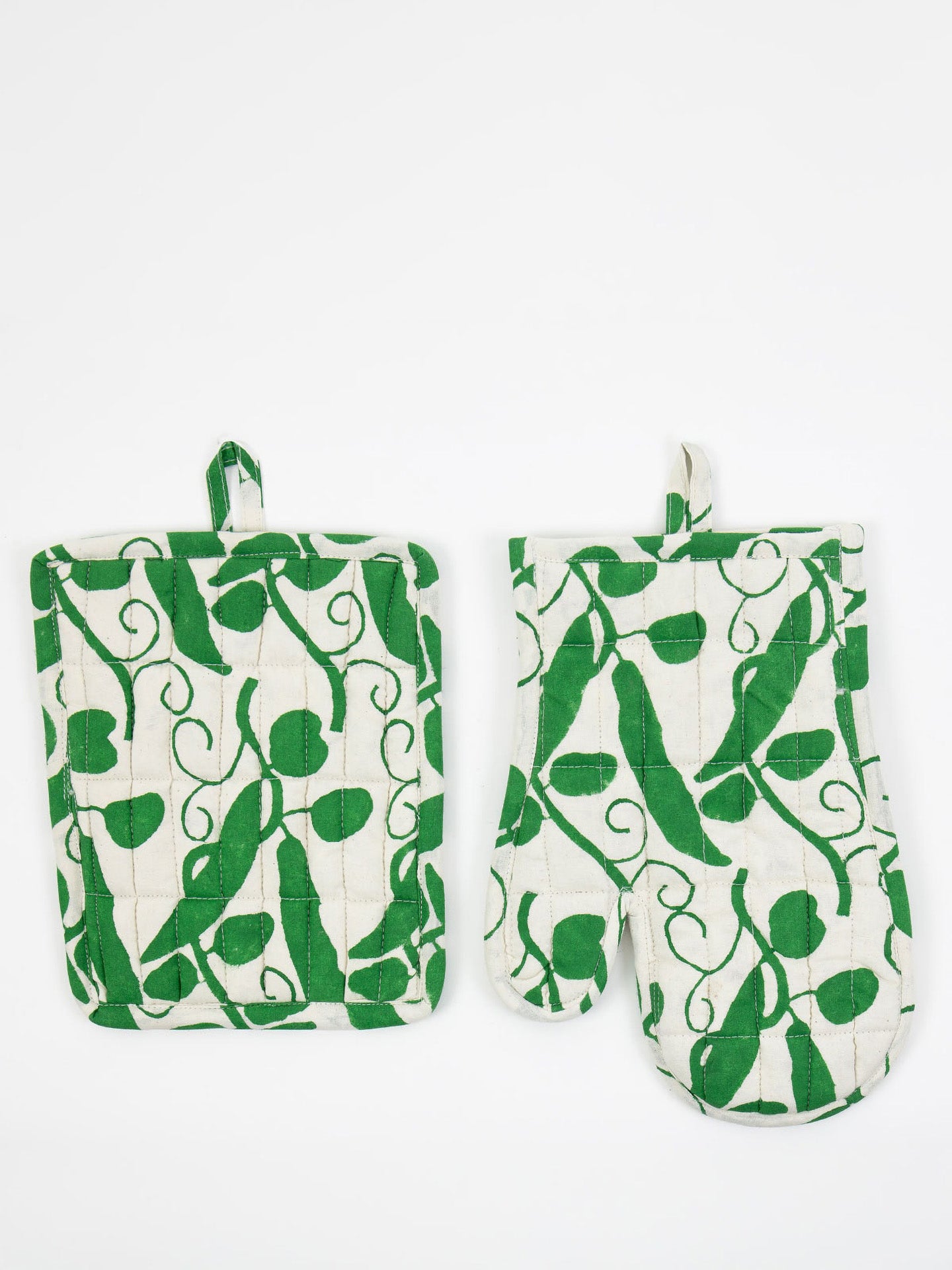 Peas oven glove, green