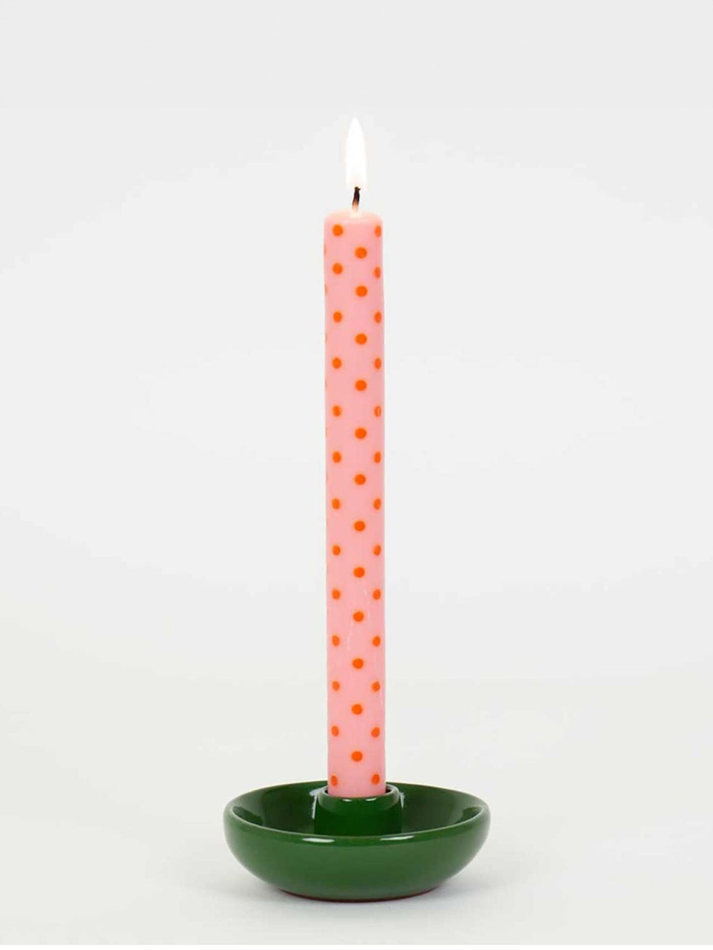 Selma candle holder, green