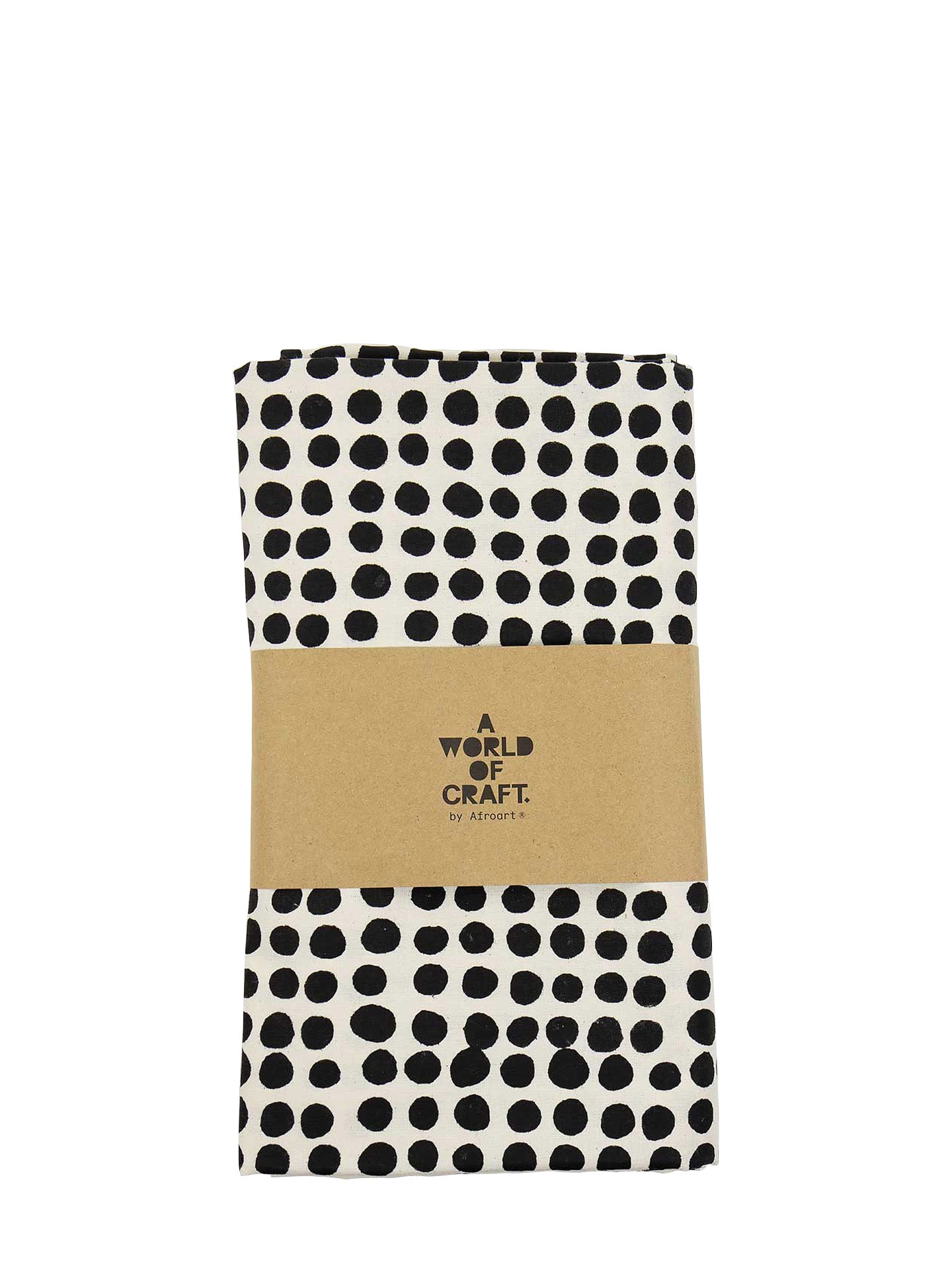 Dots table cloth, white/black (140x260 cm)