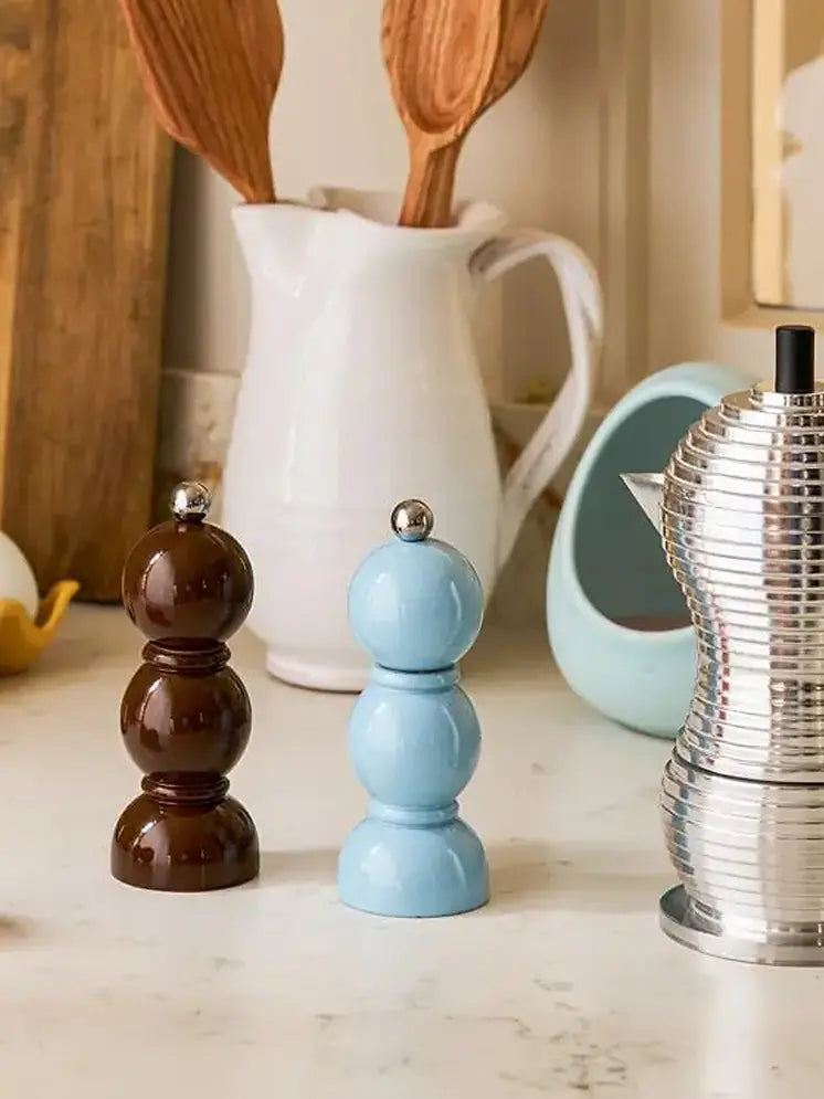 Mini bob salt & pepper mill, periwinkle blue (14 cm)