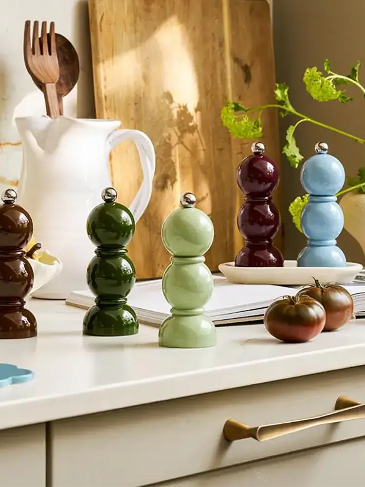 Mini bob salt & pepper mill, periwinkle blue (14 cm)