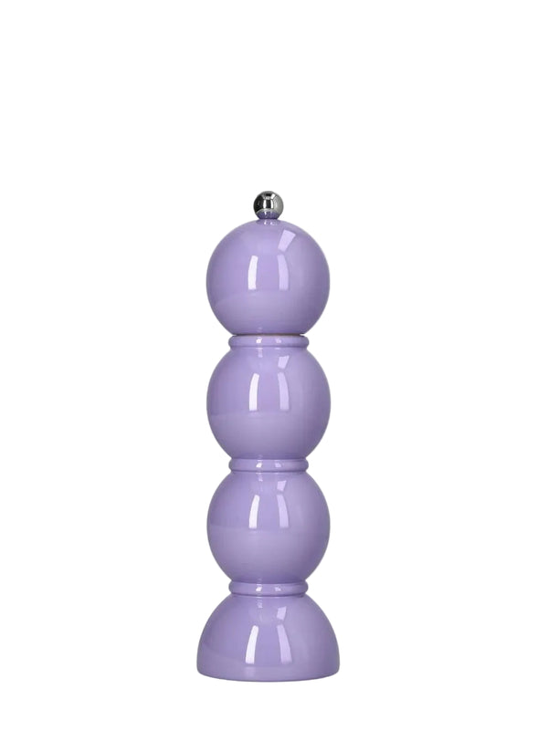 Light purple salt and pepper shaker set on a white background