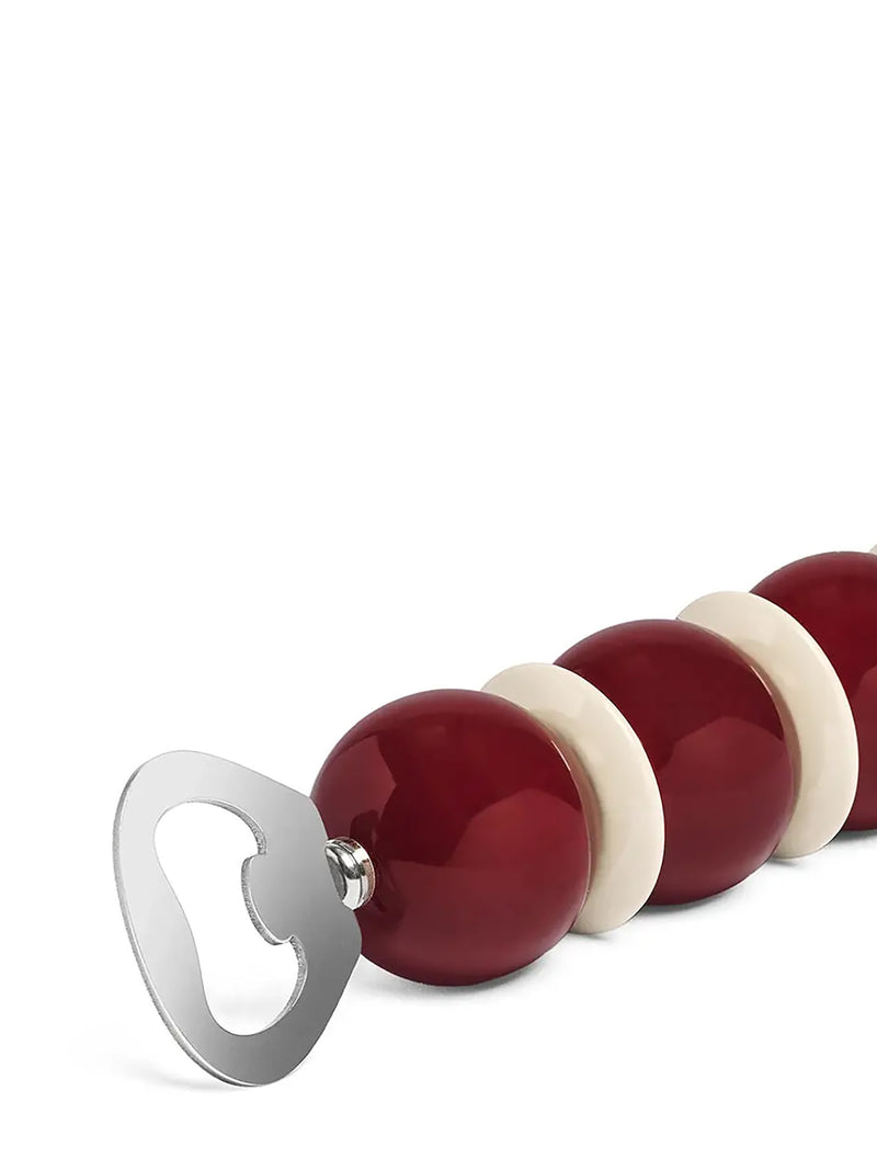 Bobbin bottle opener, cherry red