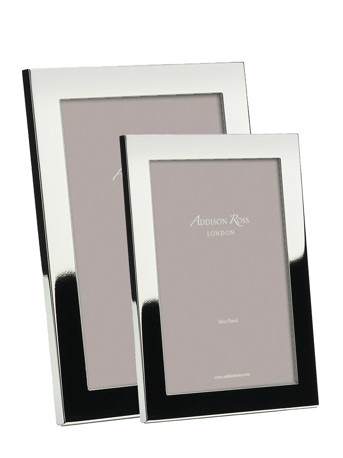 Picture frame with squared corners large, silver (20 x 25 cm)