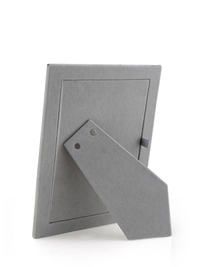 White-gold enamel picture frame, large (20 x 25 cm)
