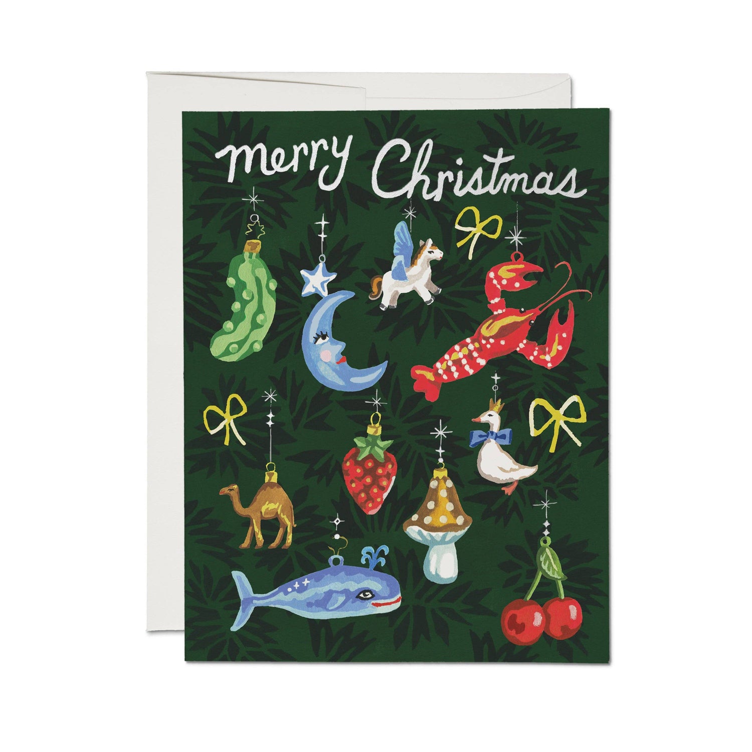 Curious trimmings Christmas card