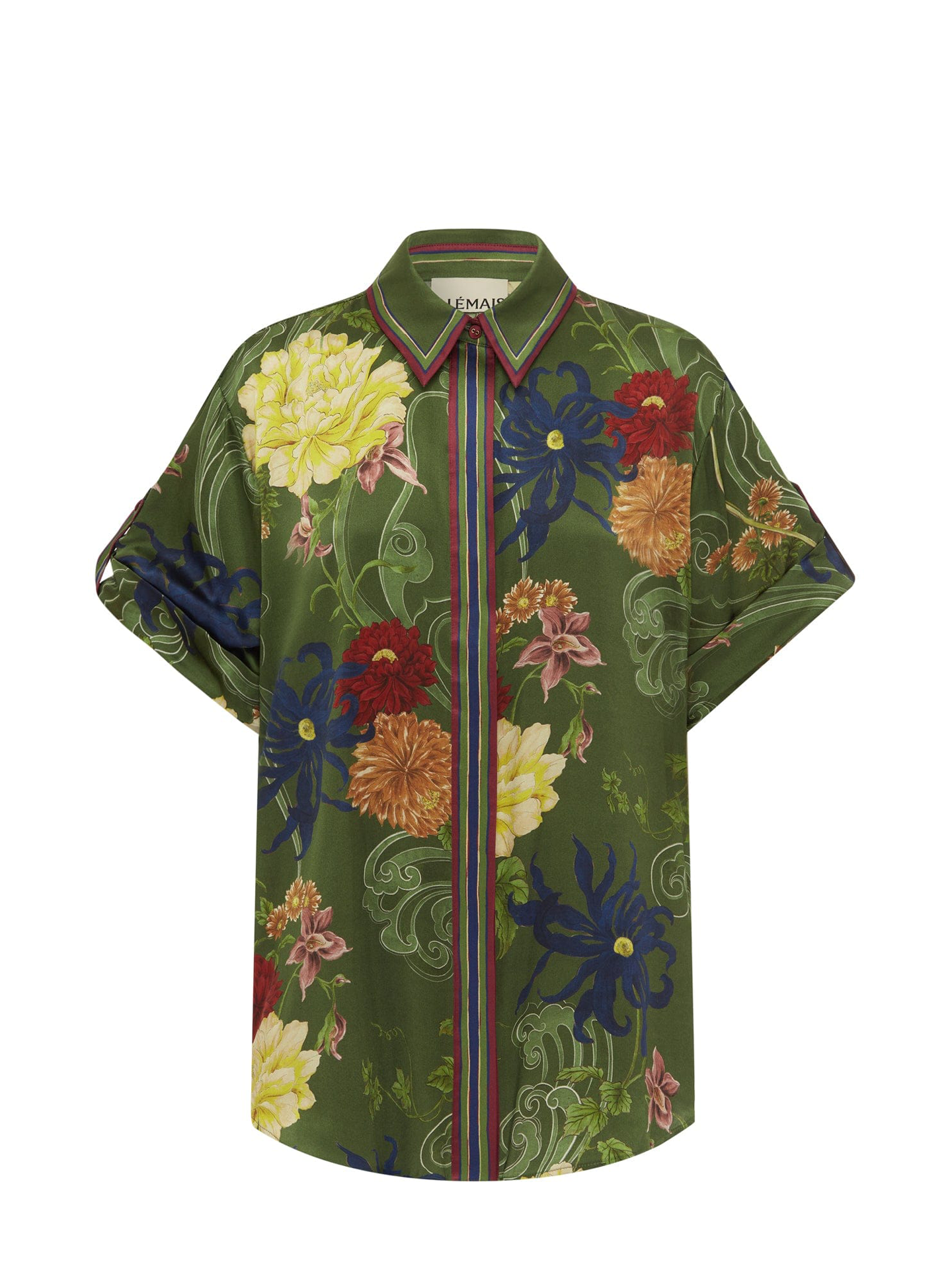 Avery silk shirt, green