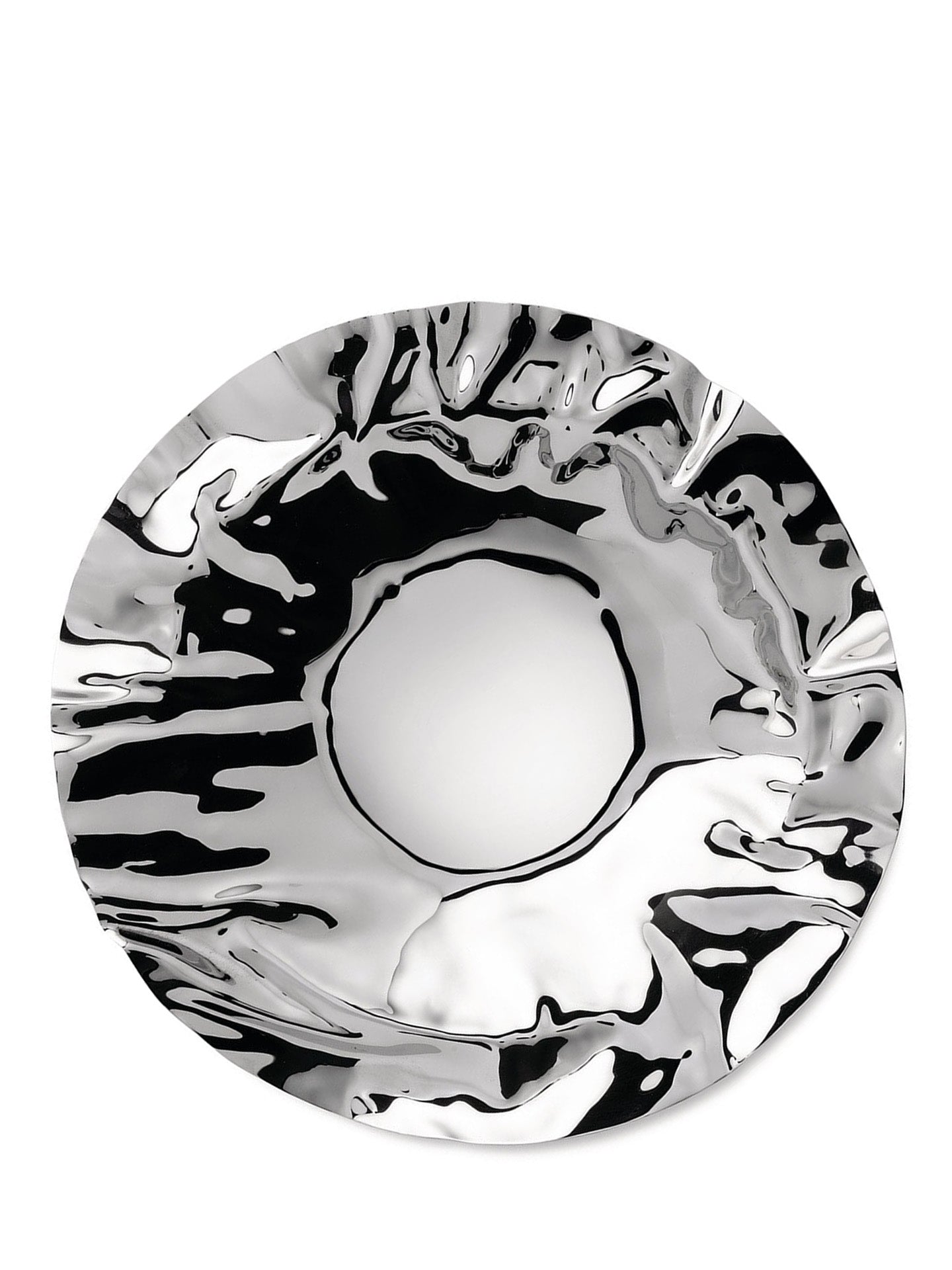 Port round tray, silver