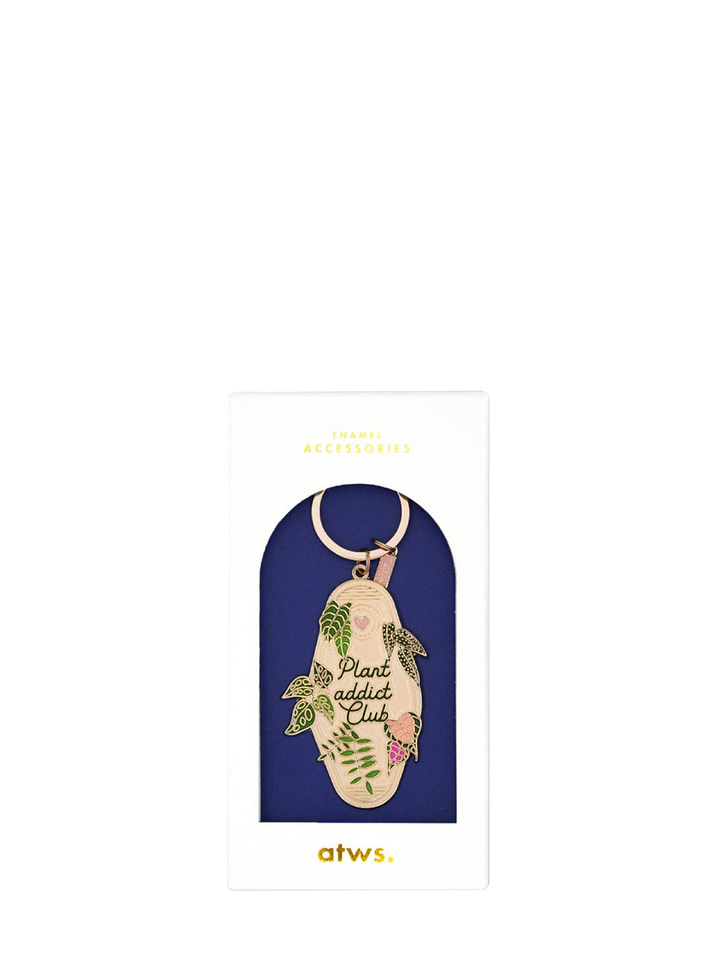 Plant addict club keychain