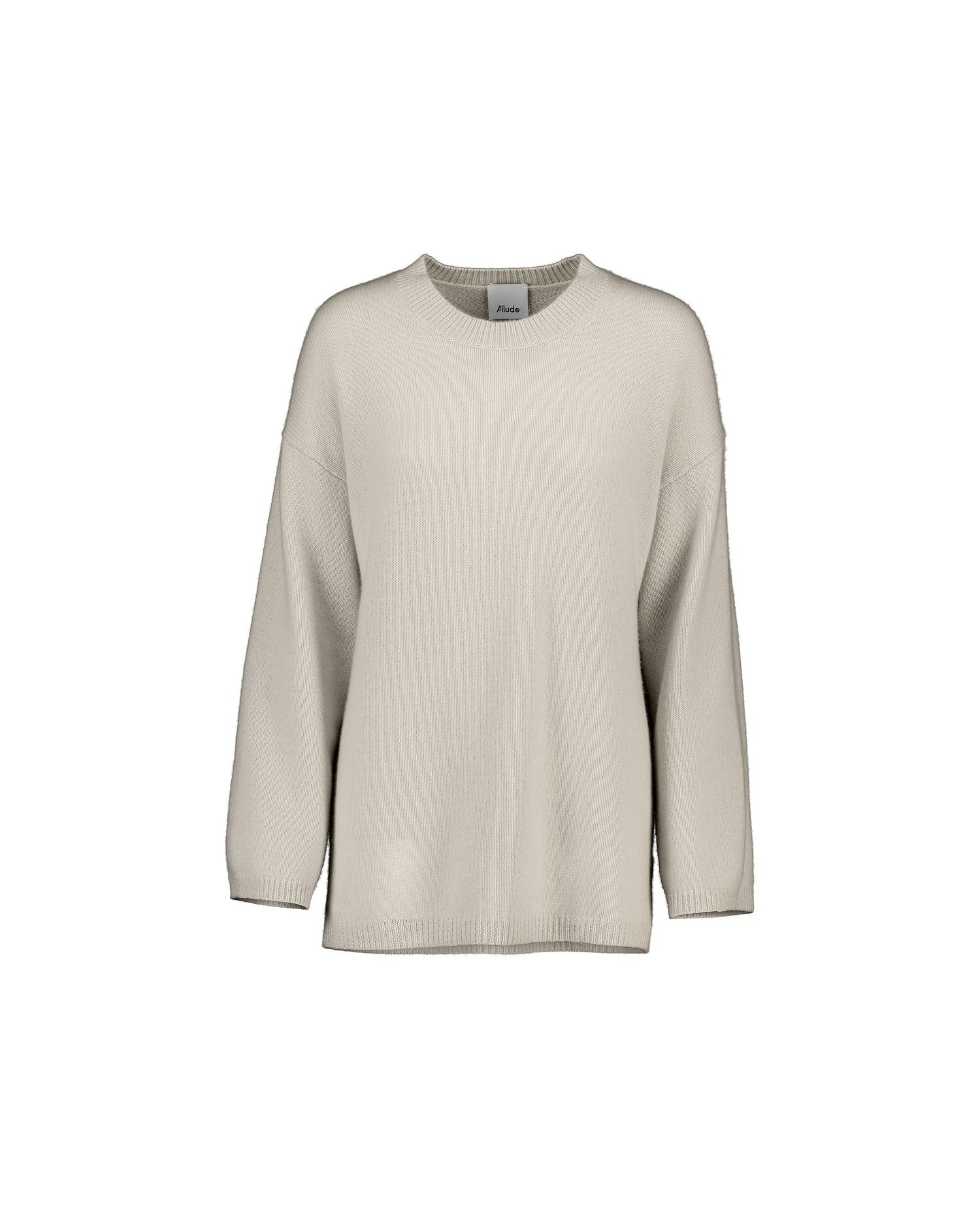 Crewneck cashmere sweater, beige