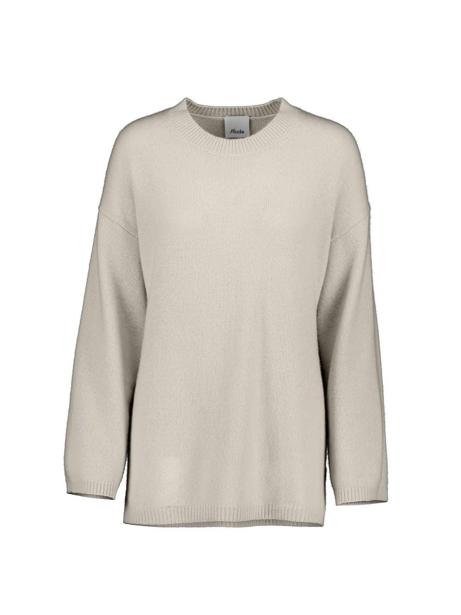 Crewneck cashmere sweater, beige