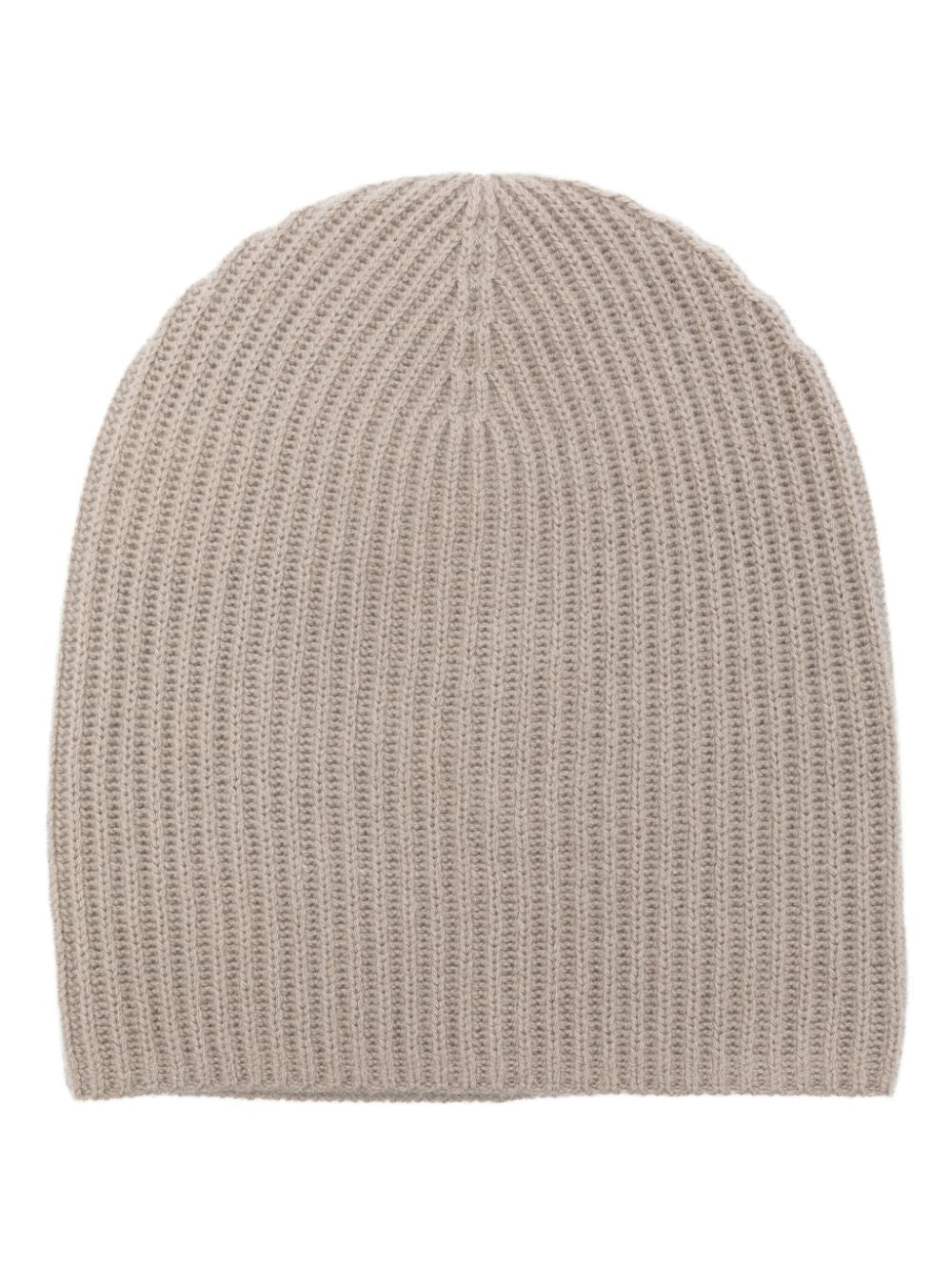 Ribbed cashmere beanie, taupe