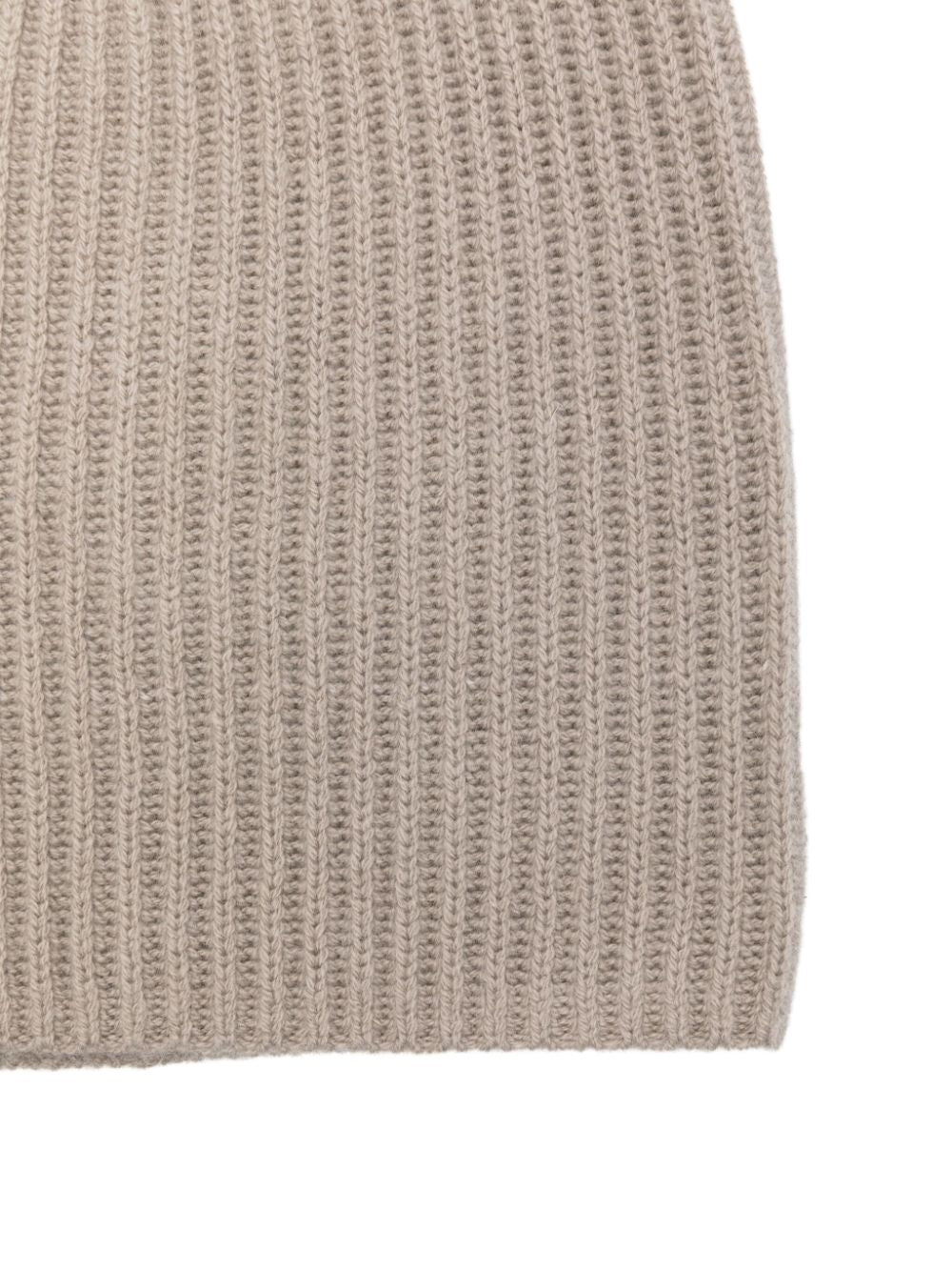 Ribbed cashmere beanie, taupe