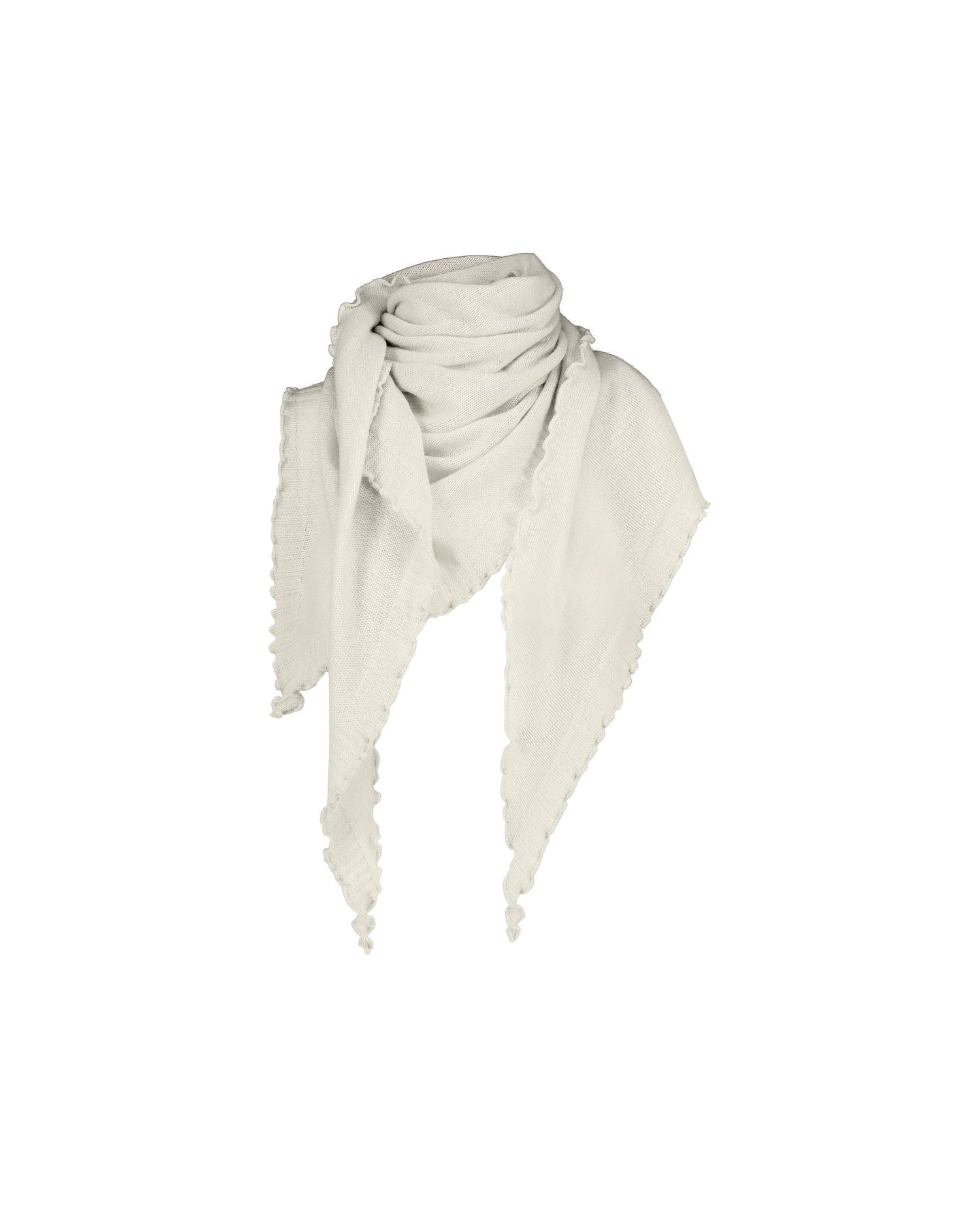 Triangle cashmere scarf, cream