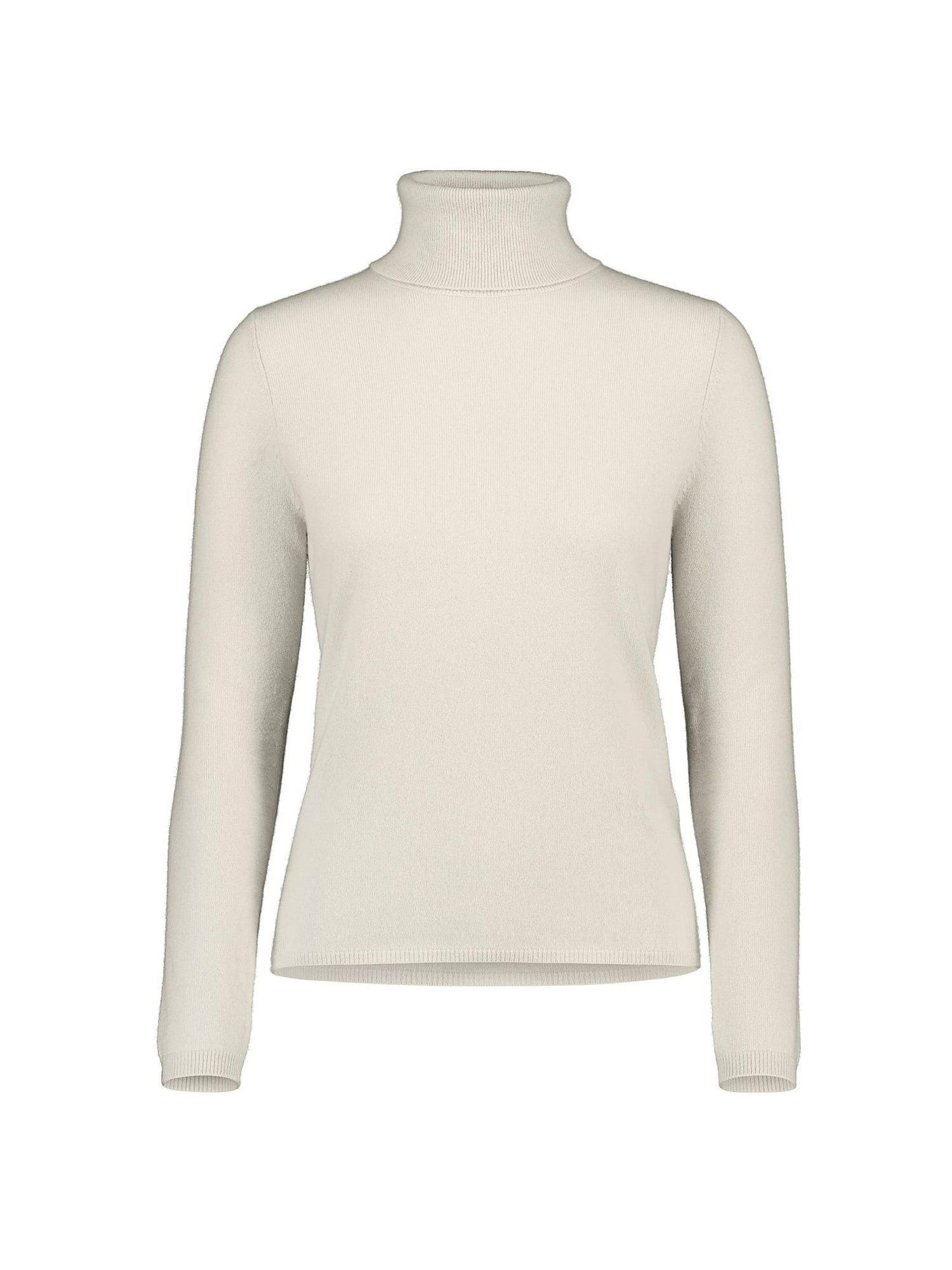 Turtleneck cashmere sweater, cream