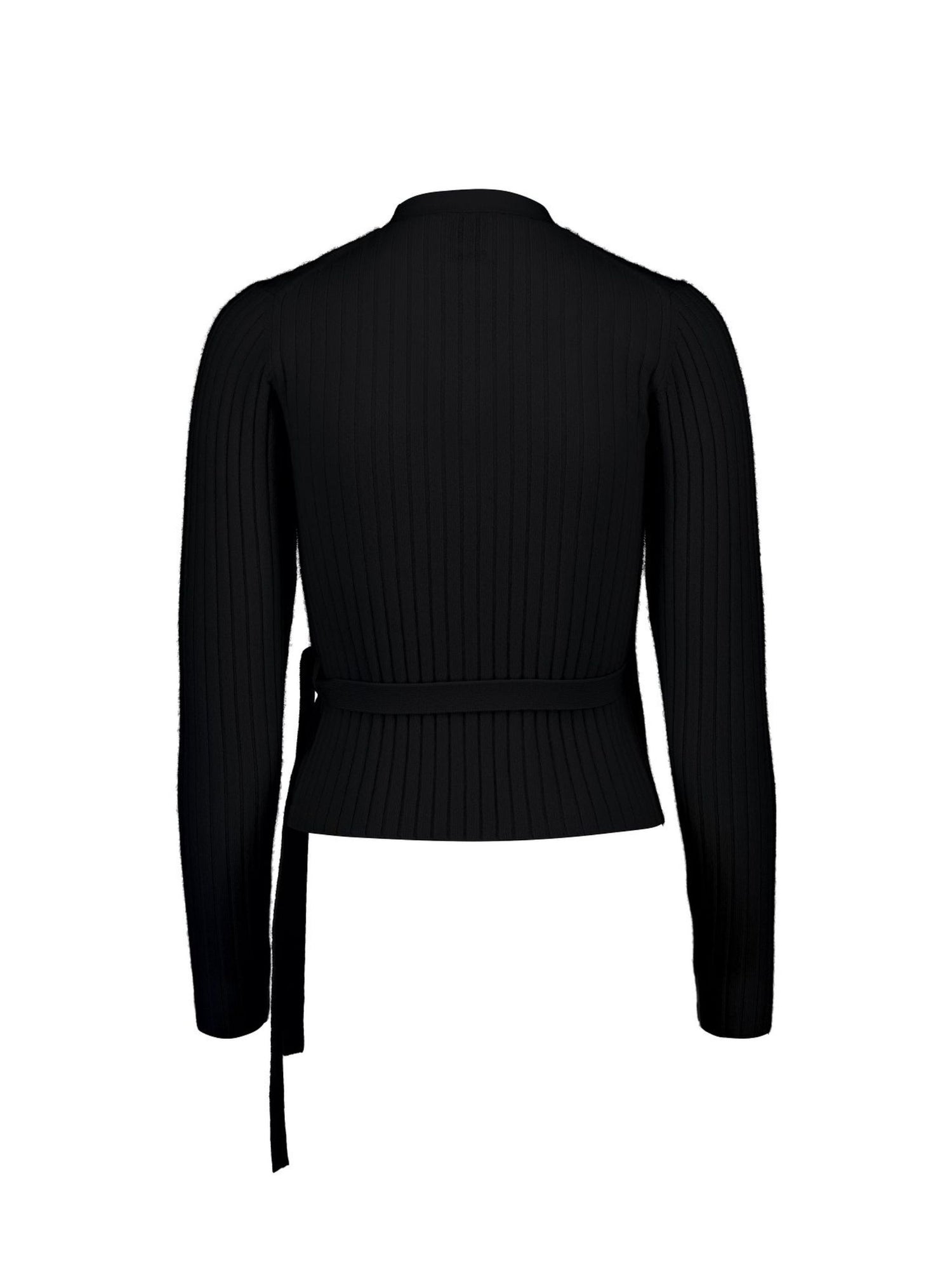 Wrap cashmere cardigan, black