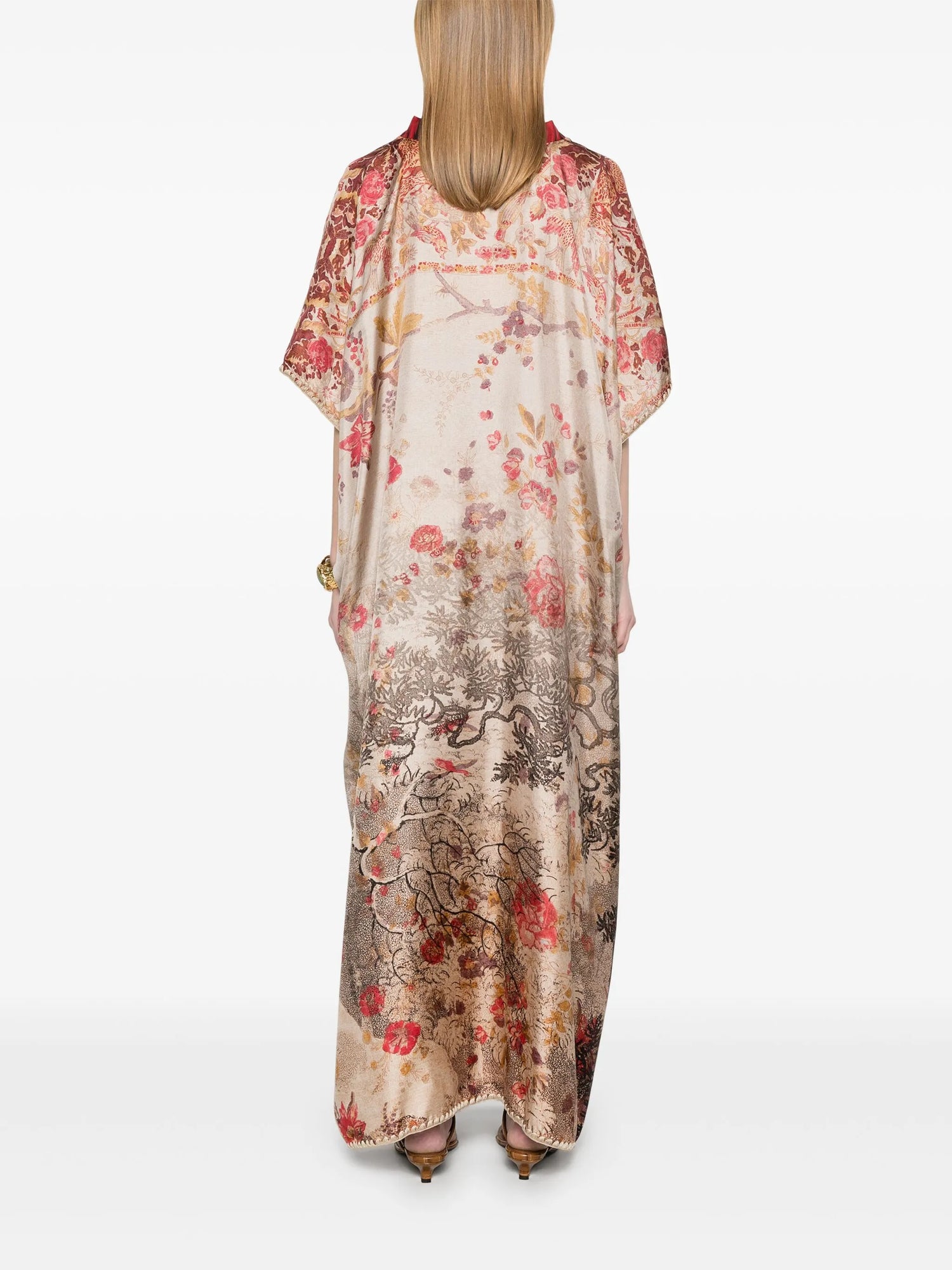 Aloe silk kaftan dress