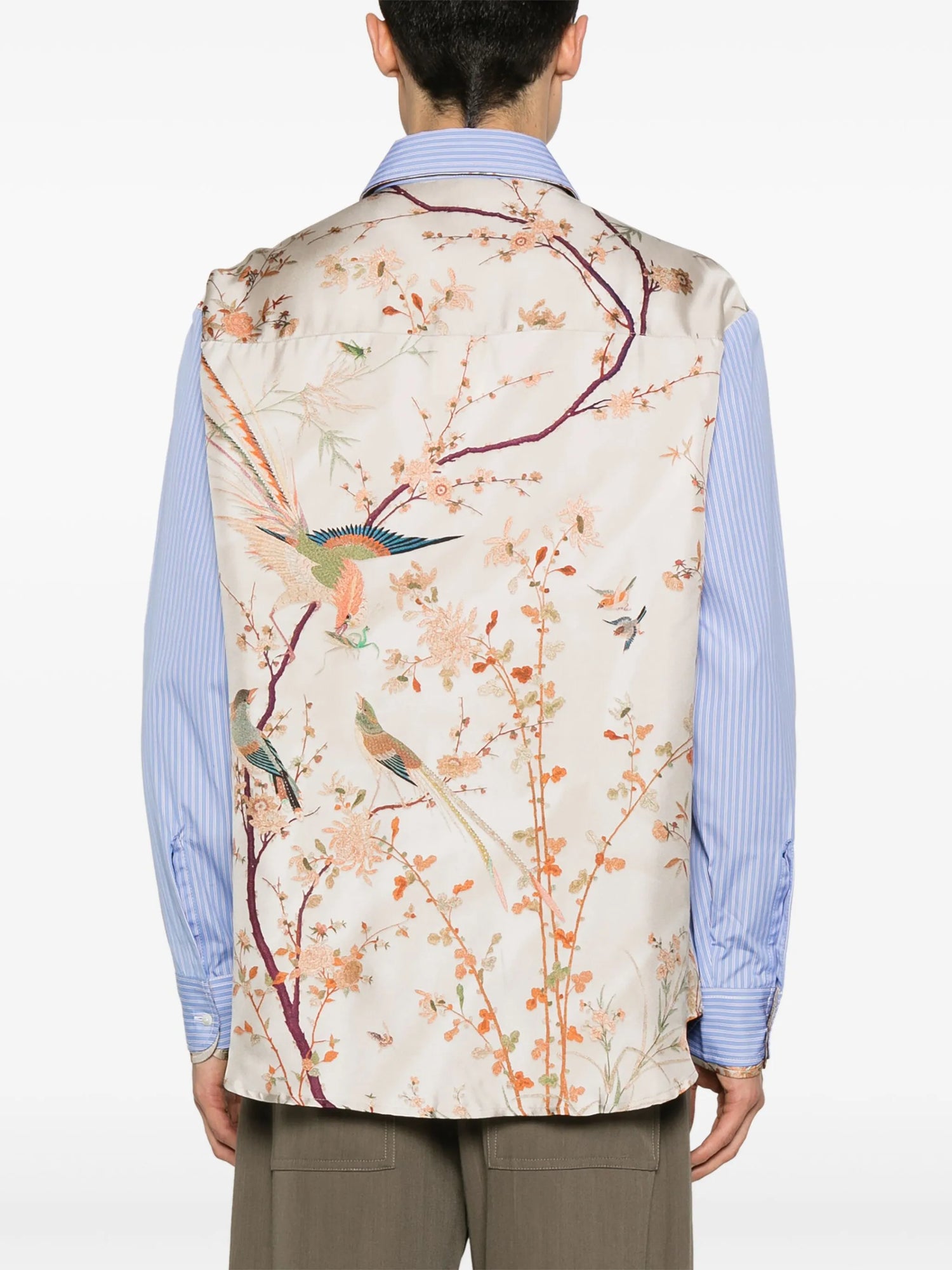 Alotho long-sleeved cotton-silk shirt