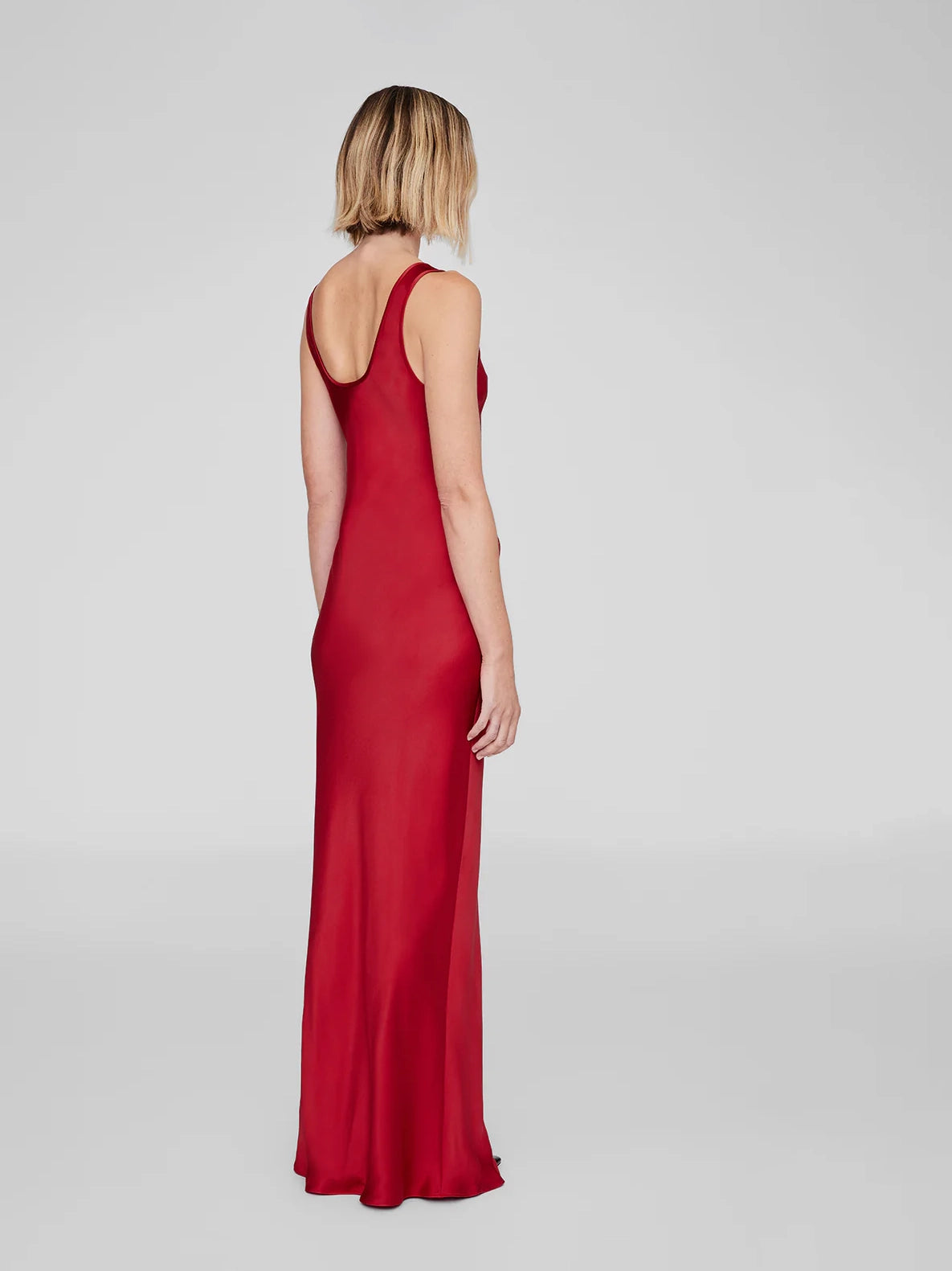 Alison silk dress, scarlet red