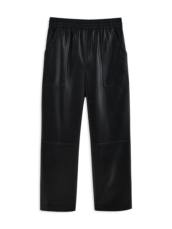 Billy recycled leather pant, black