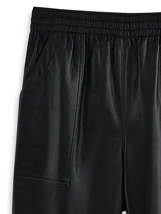 Billy recycled leather pant, black