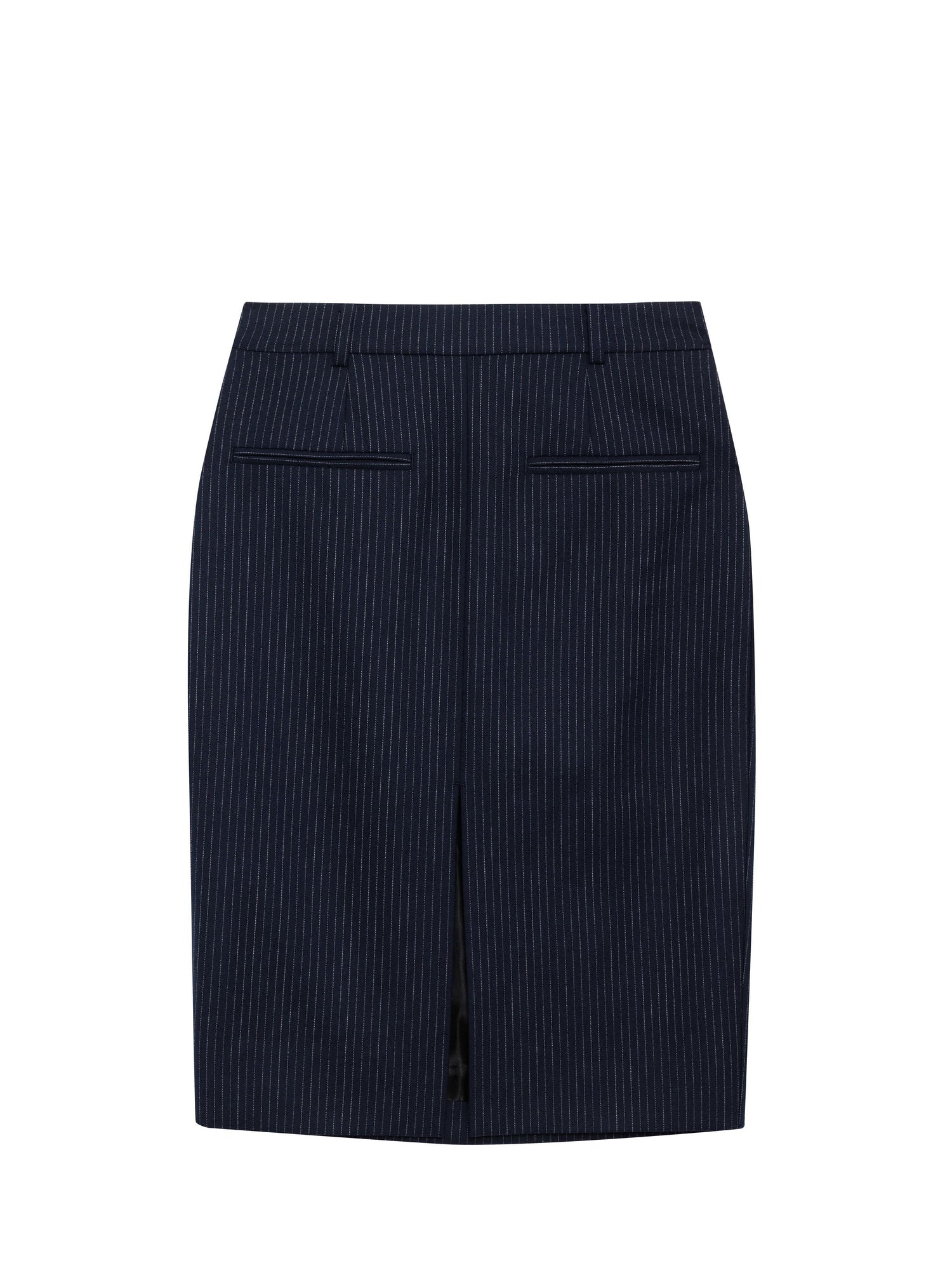 KORA SKIRT, NAVY PINSTRIPE