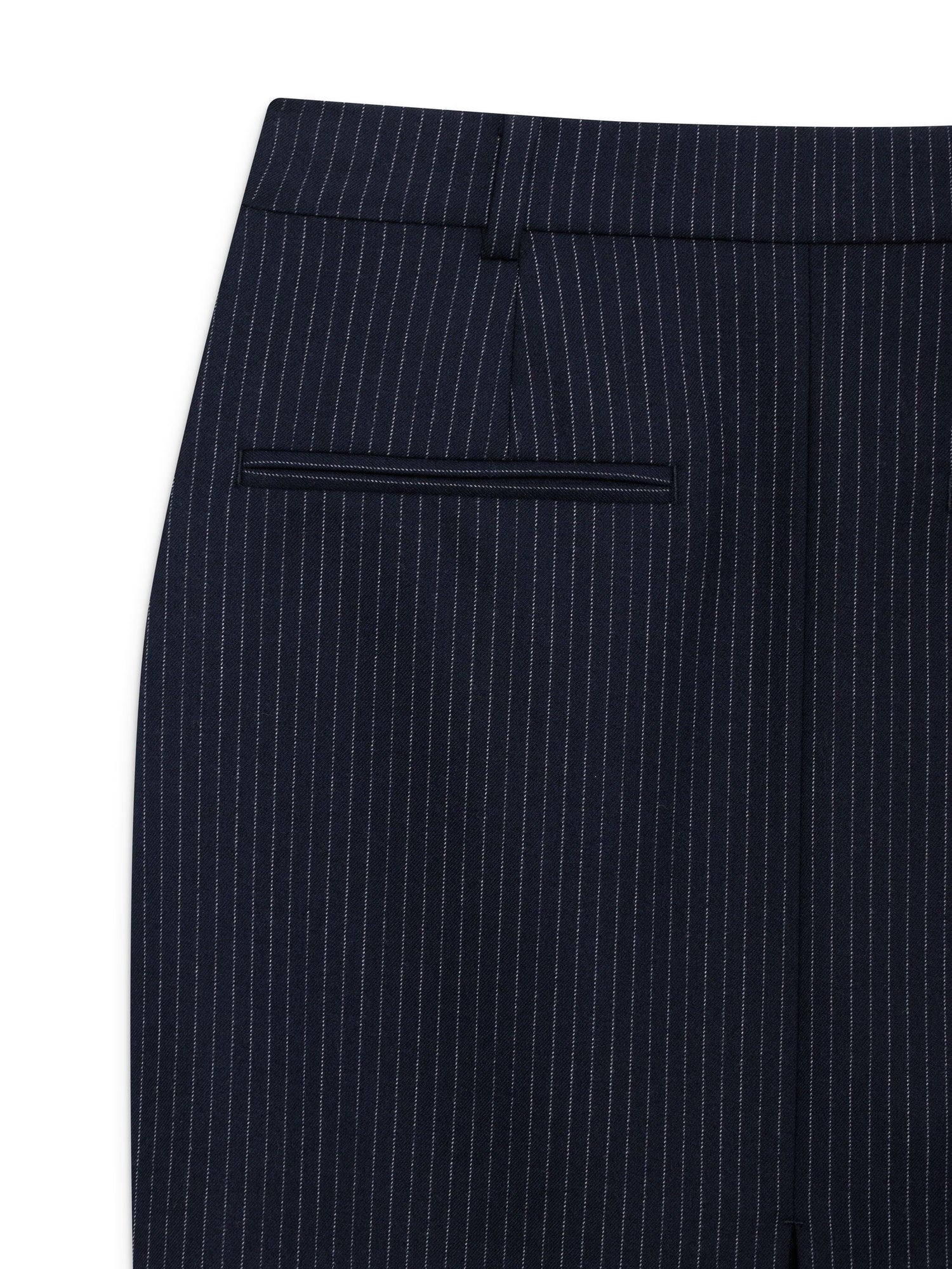 KORA SKIRT, NAVY PINSTRIPE