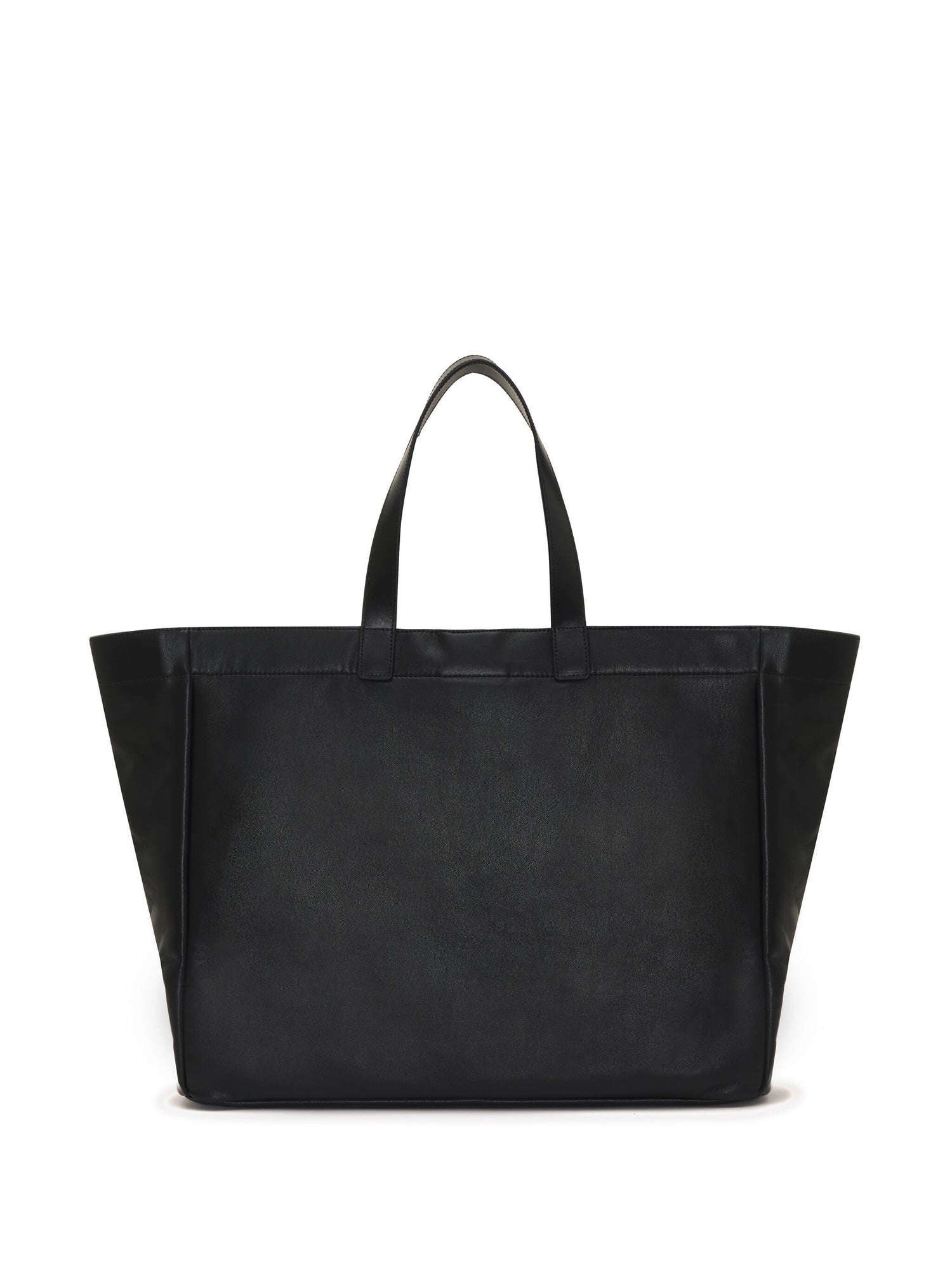 LARGE RIO TOTE, BLACK RECYCLED LEATHER