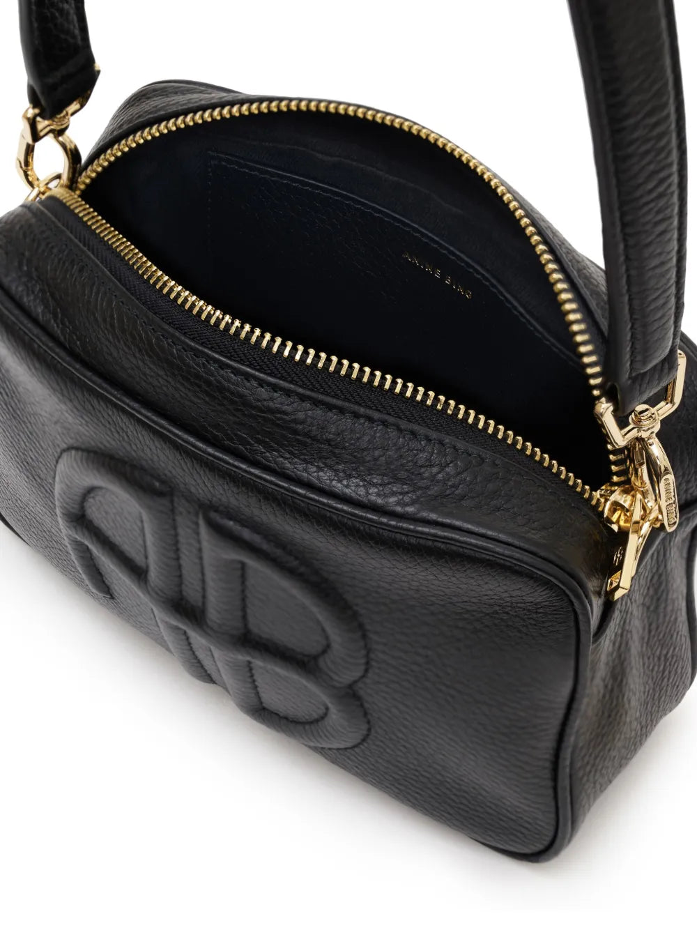 Lili bag, black pebbled