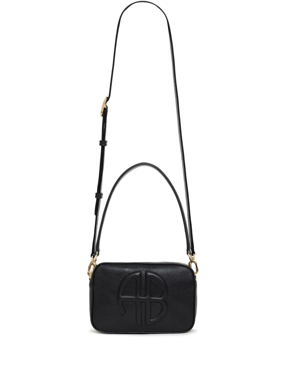 Lili bag, black pebbled
