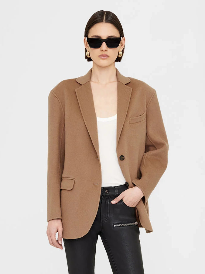 Quinn blazer, camel cashmere blend