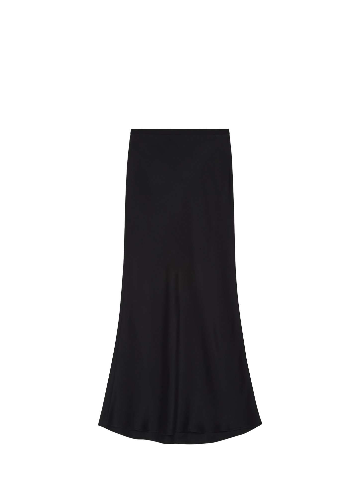 Signature bar silk skirt, black