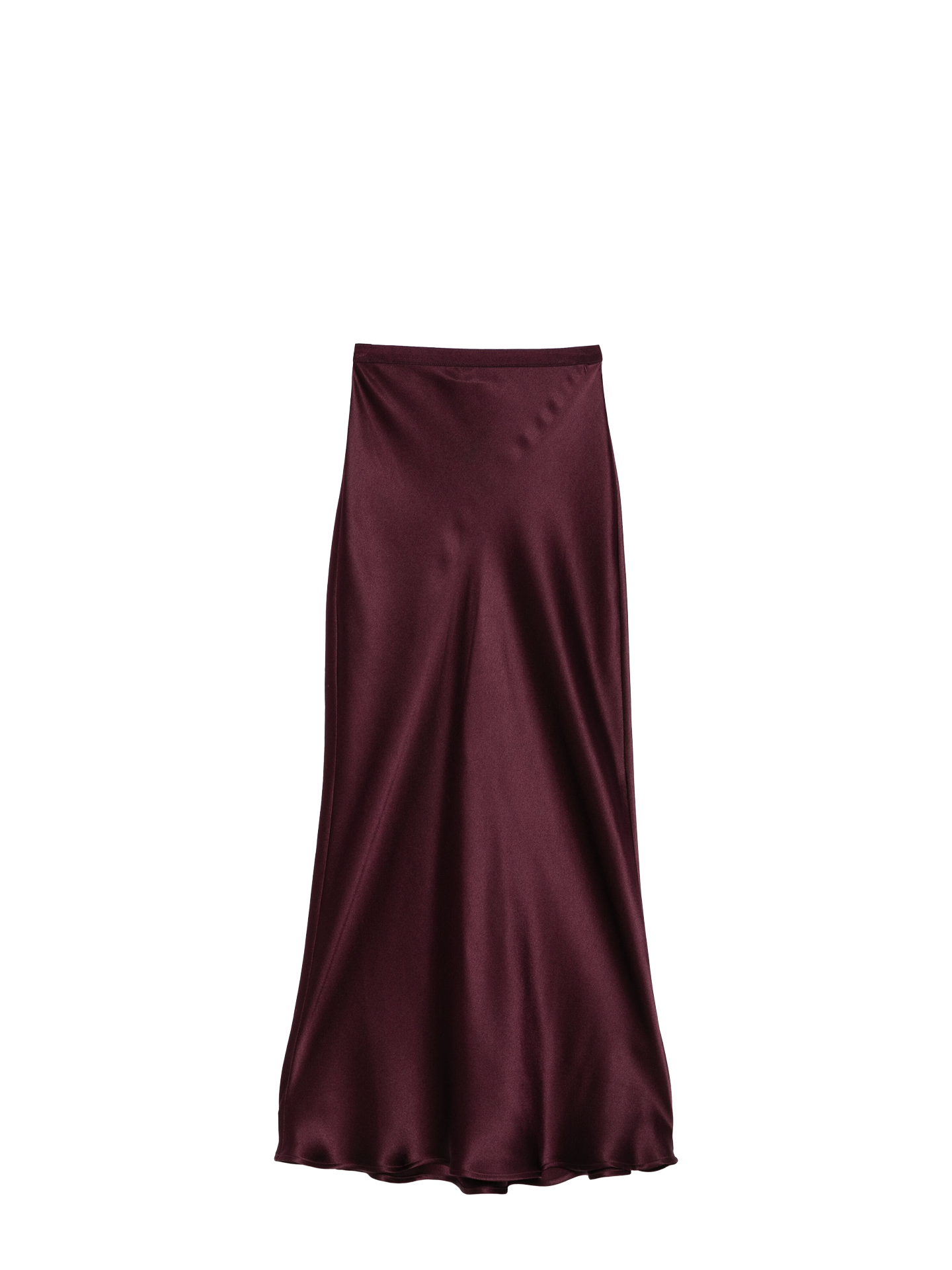 BAR SILK SKIRT, BORDEAUX red