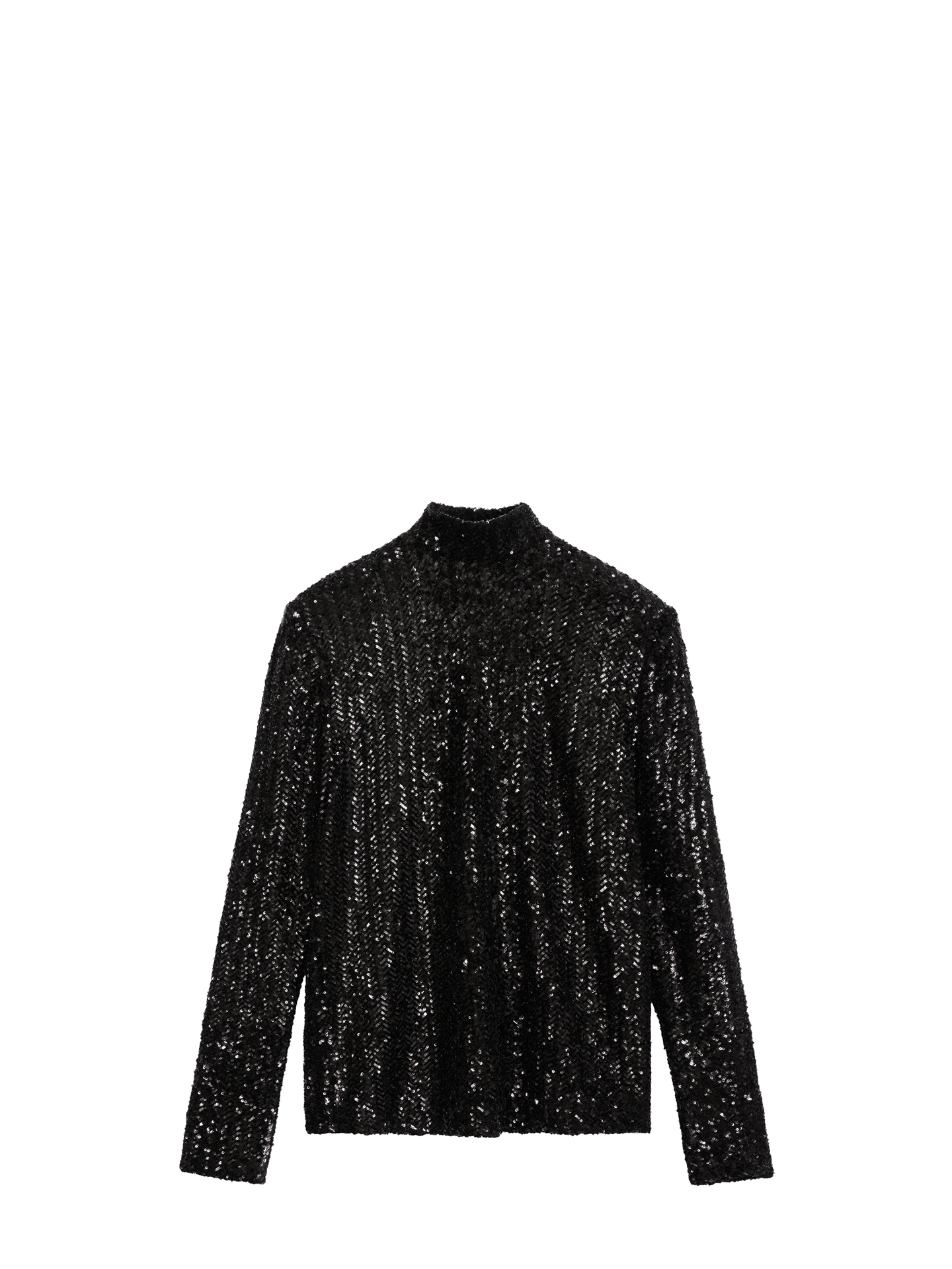 JOSEPHINE TOP, BLACK SEQUIN