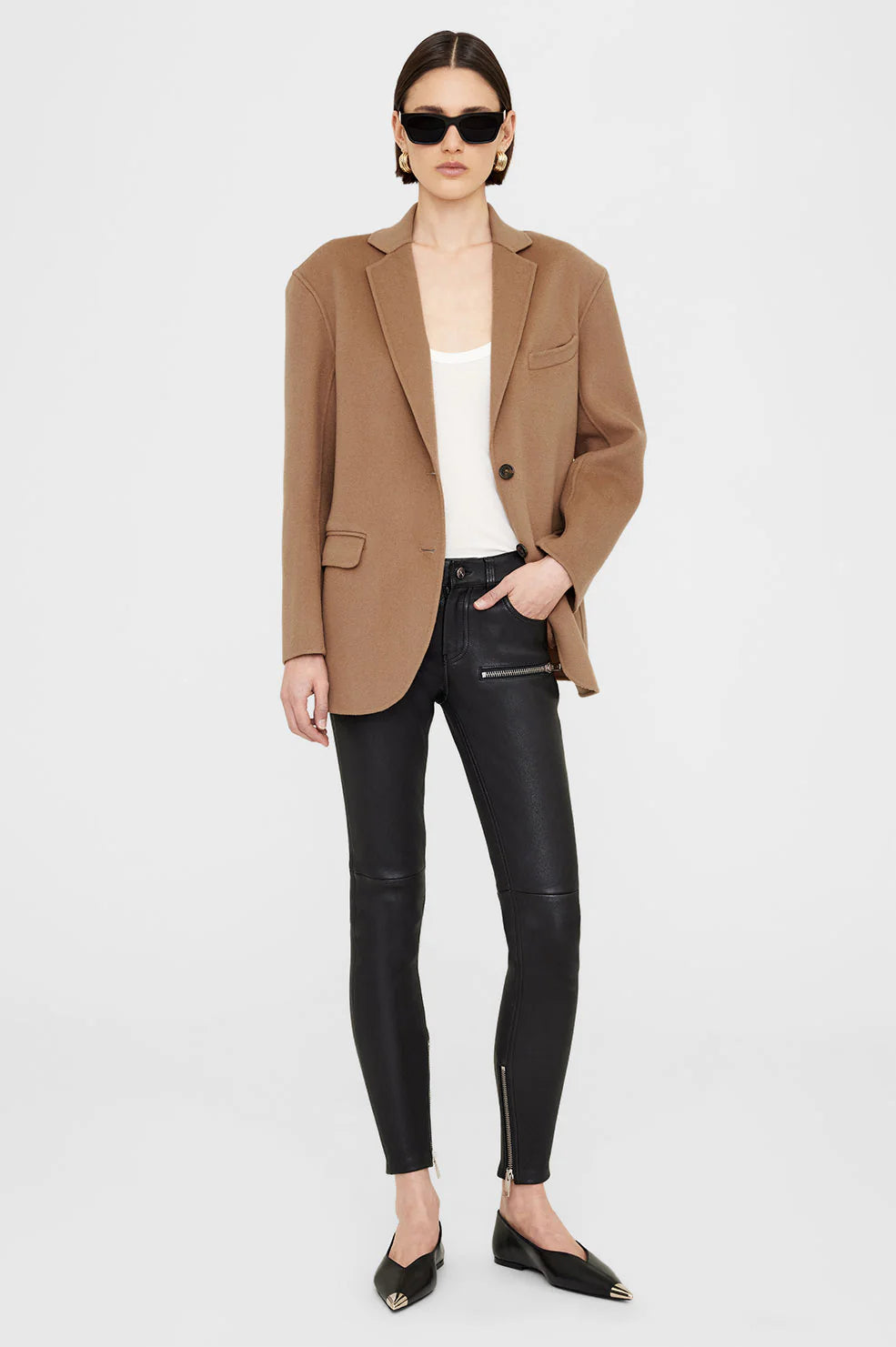 Quinn blazer, camel cashmere blend