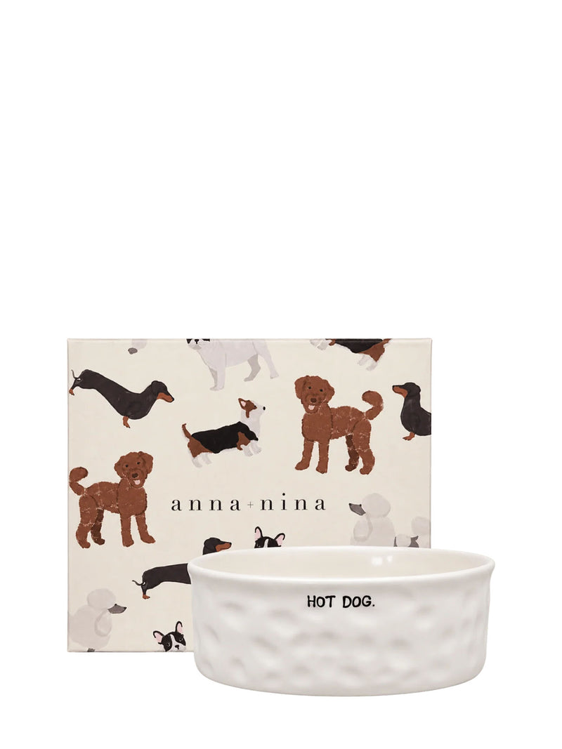 Hot dog pet bowl