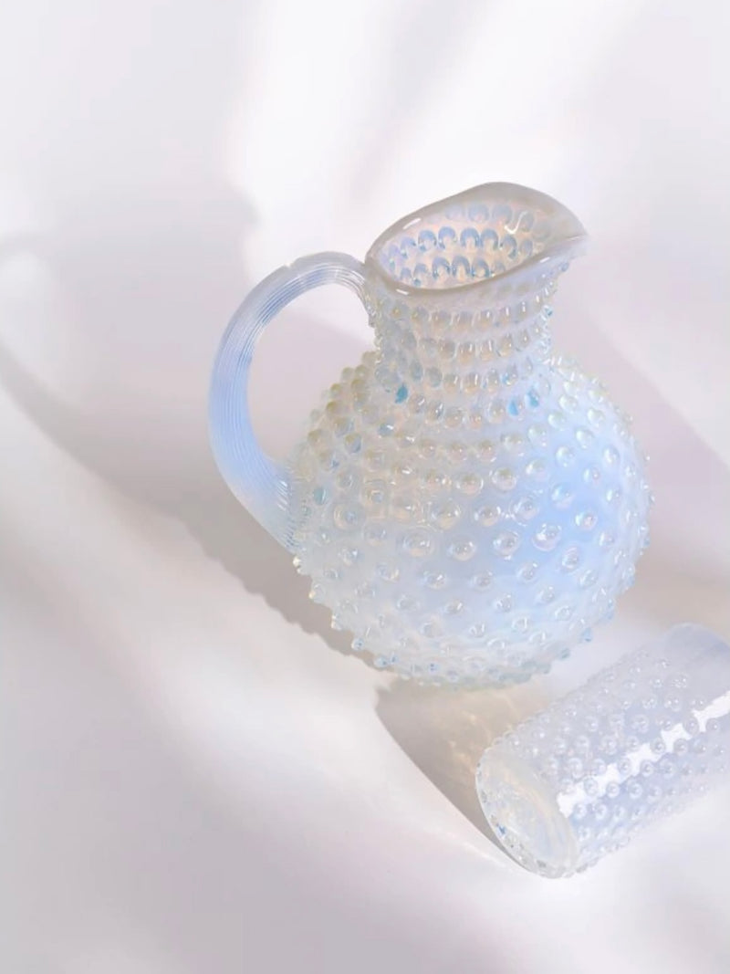 Opaline Hobnail Glass, Creamy White