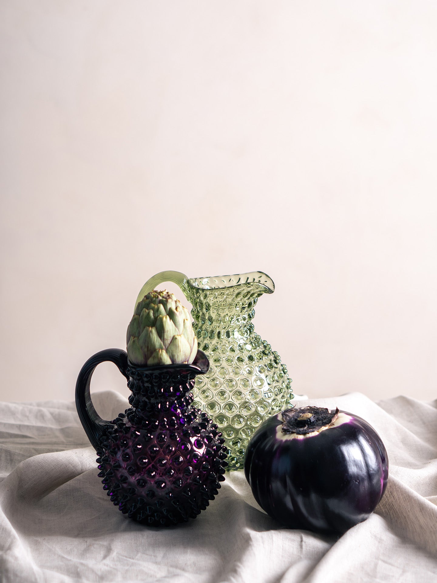 Paris hobnail jug 2L, Olive green