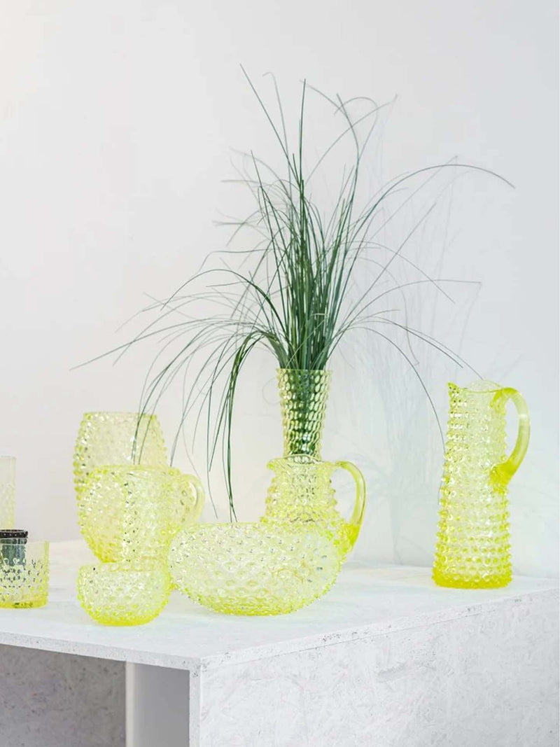 Eiffel Hobnail jug (1L), neon citrine yellow